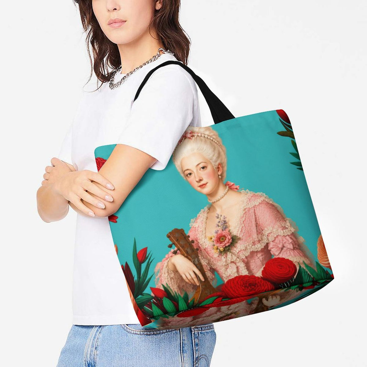 LargTe One Shoulder Shopping Bag (All-Over Printing)