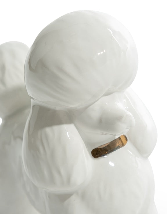 Poodle Ceramic Candle Holder – Pink or White / Quirky Decorative Home Décor