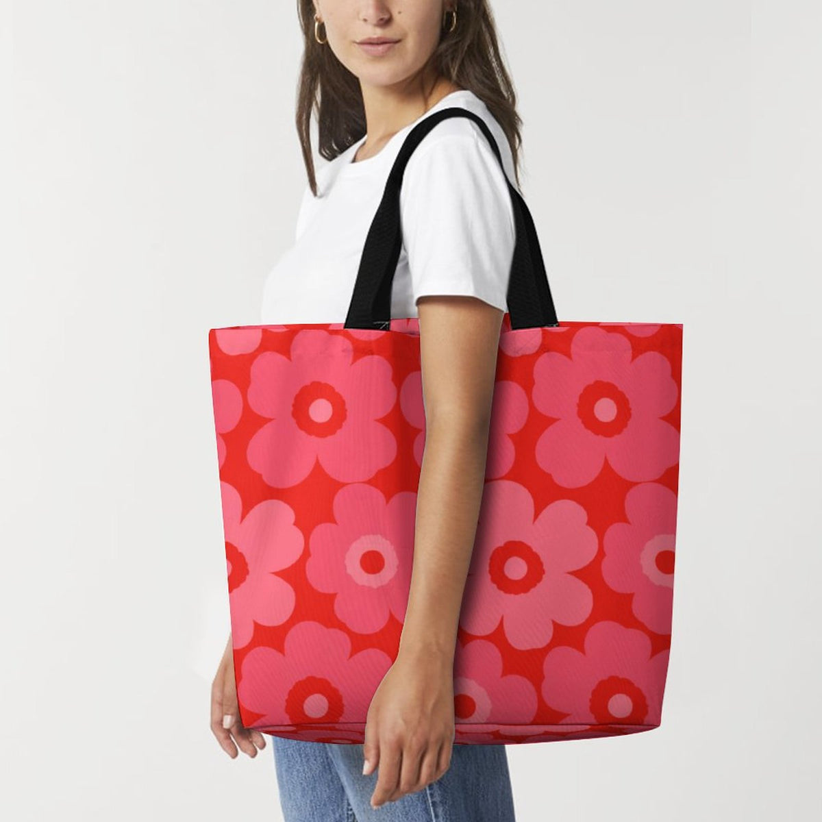 Large One Shoulder Shopping Bag (All-Over Printing)