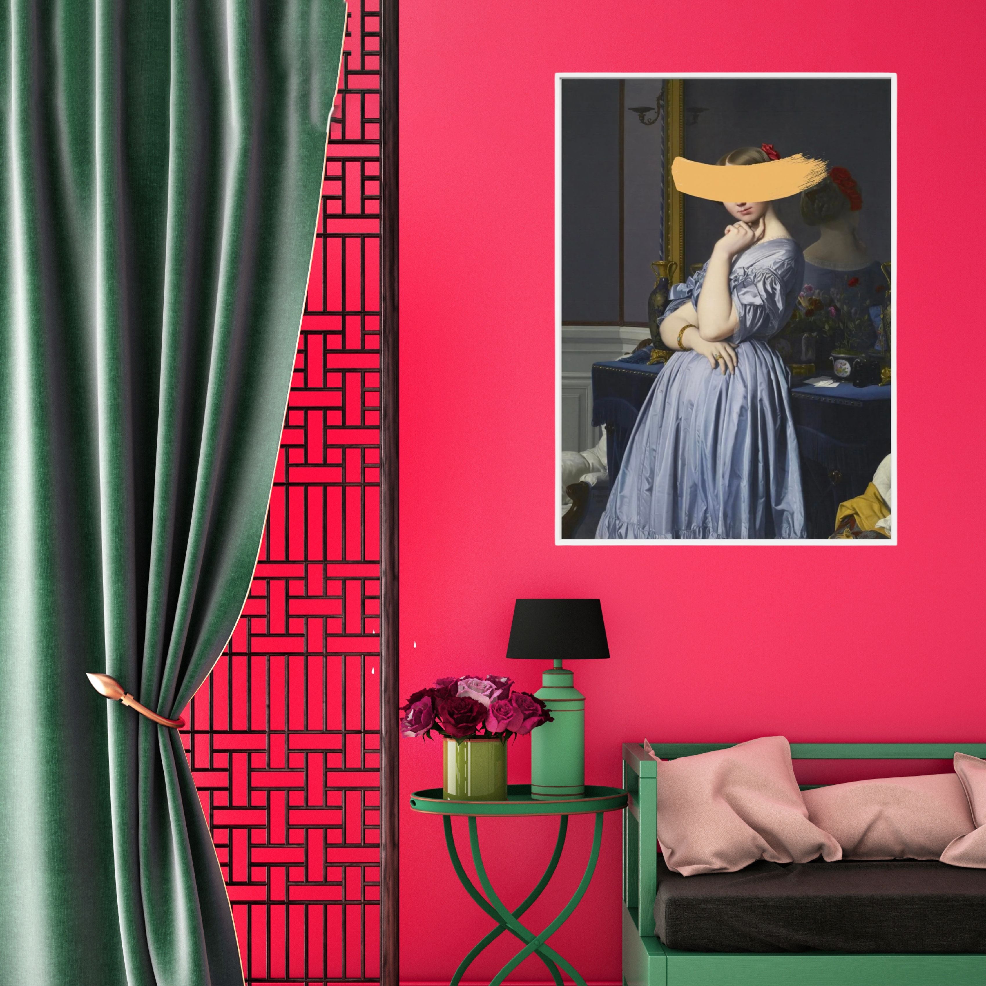 Classic Oil Painting and Yellow Splash by The Art Concept Image 5