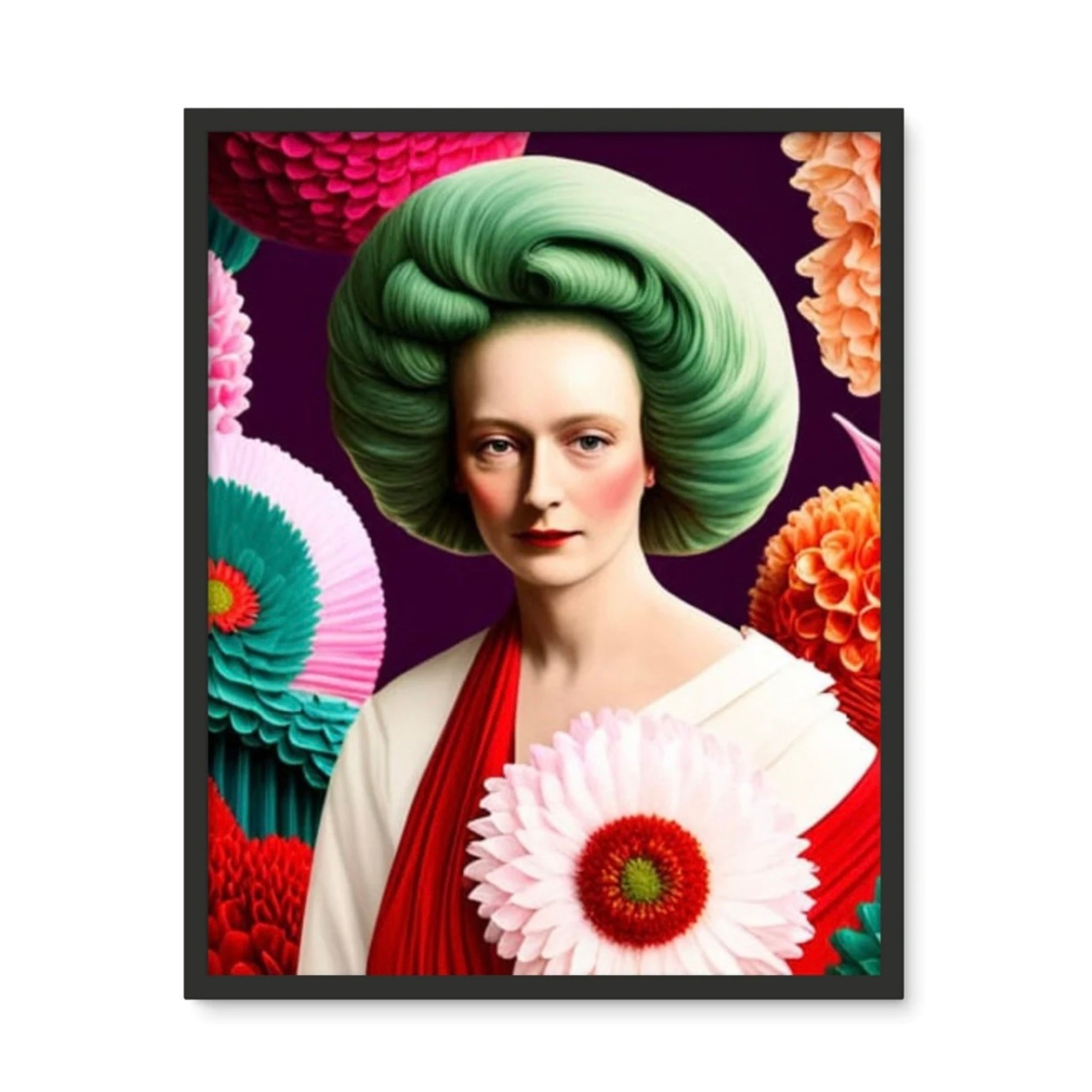 Lady with Green Hair – Framed Print