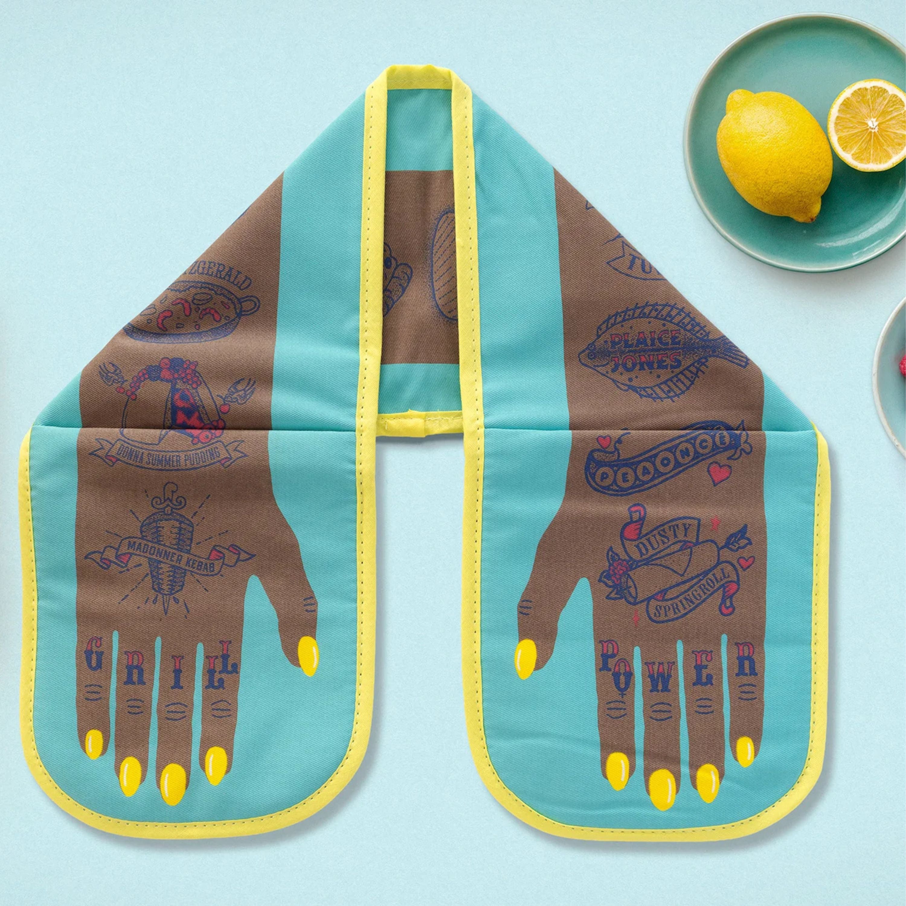 Grill Power Double Oven Glove – Quirky Colourful Kitchenware | Lizzie Onion’s Emporium
