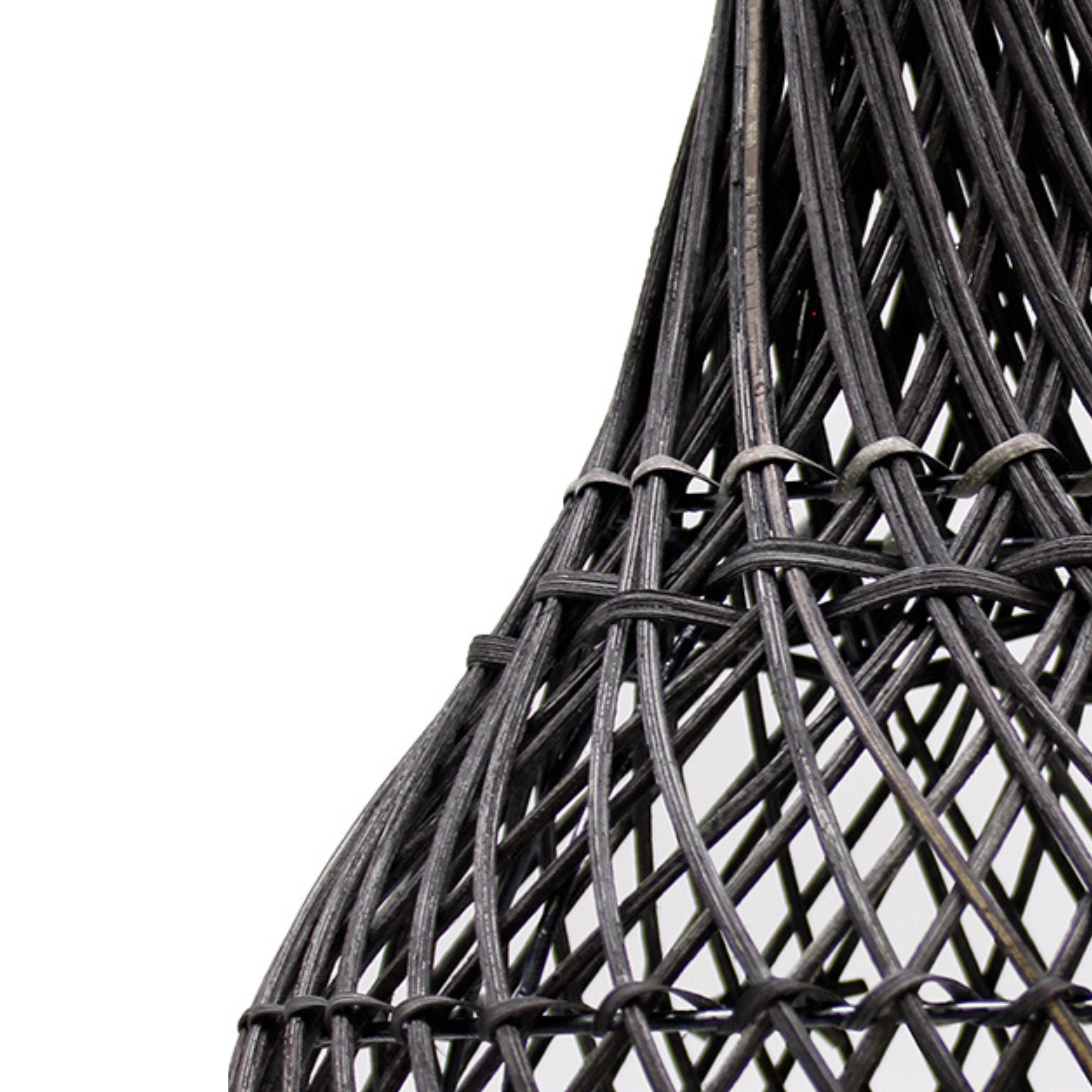 Handwoven Rattan Table Lamps - Black Image 7