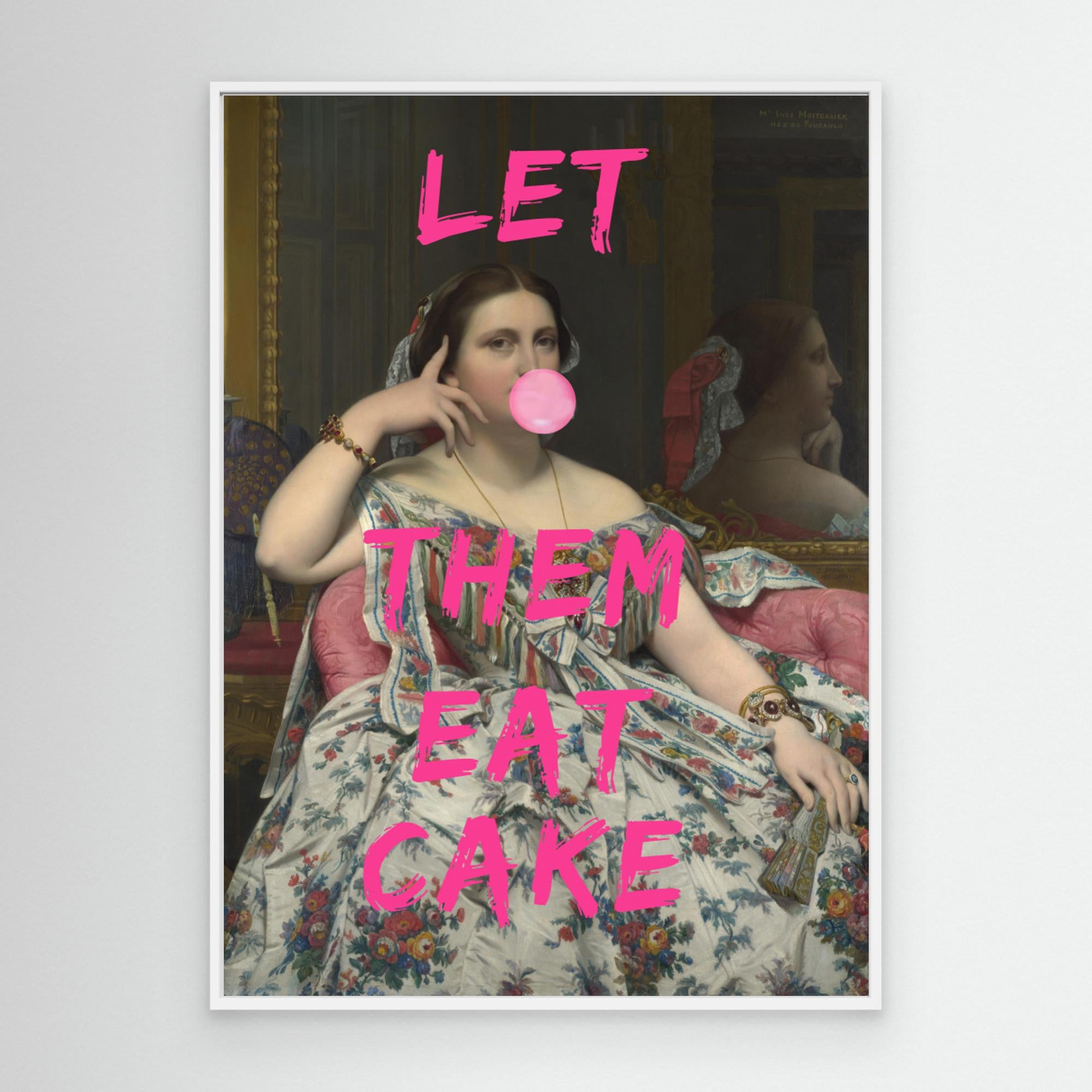 Let Them Eat Cake, Bubble Gum Vintage Portrait by The Art Concept
