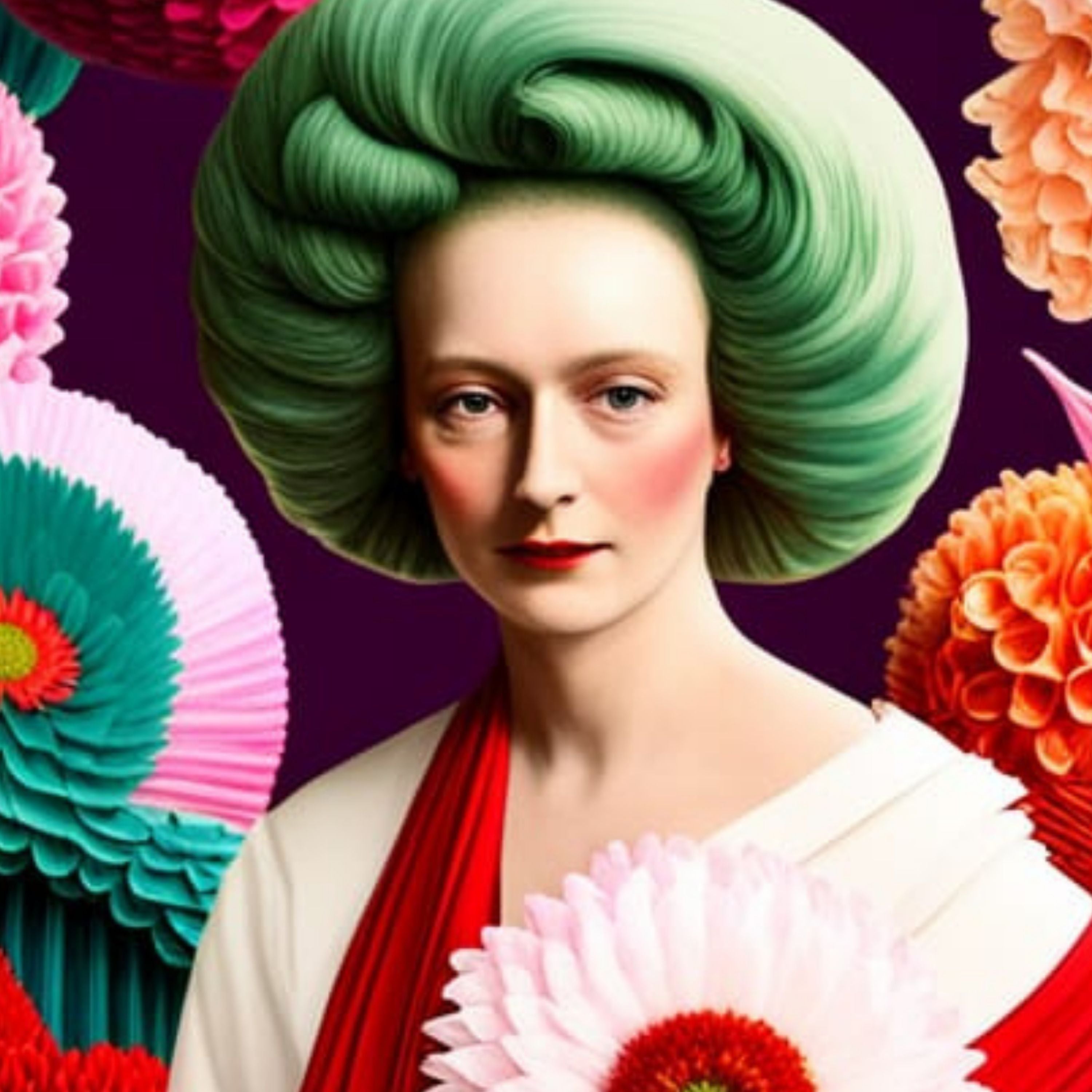 Lady with Green Hair - Decorative Plate