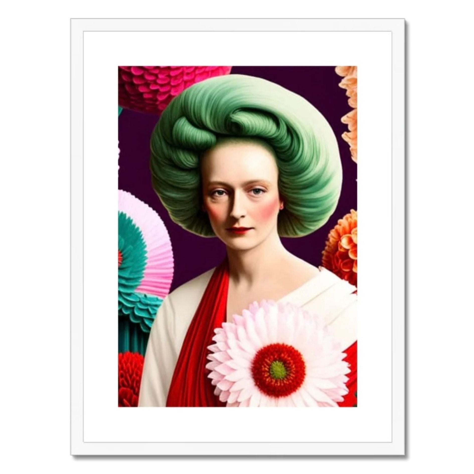 Lady with Green Hair - Framed & Mounted