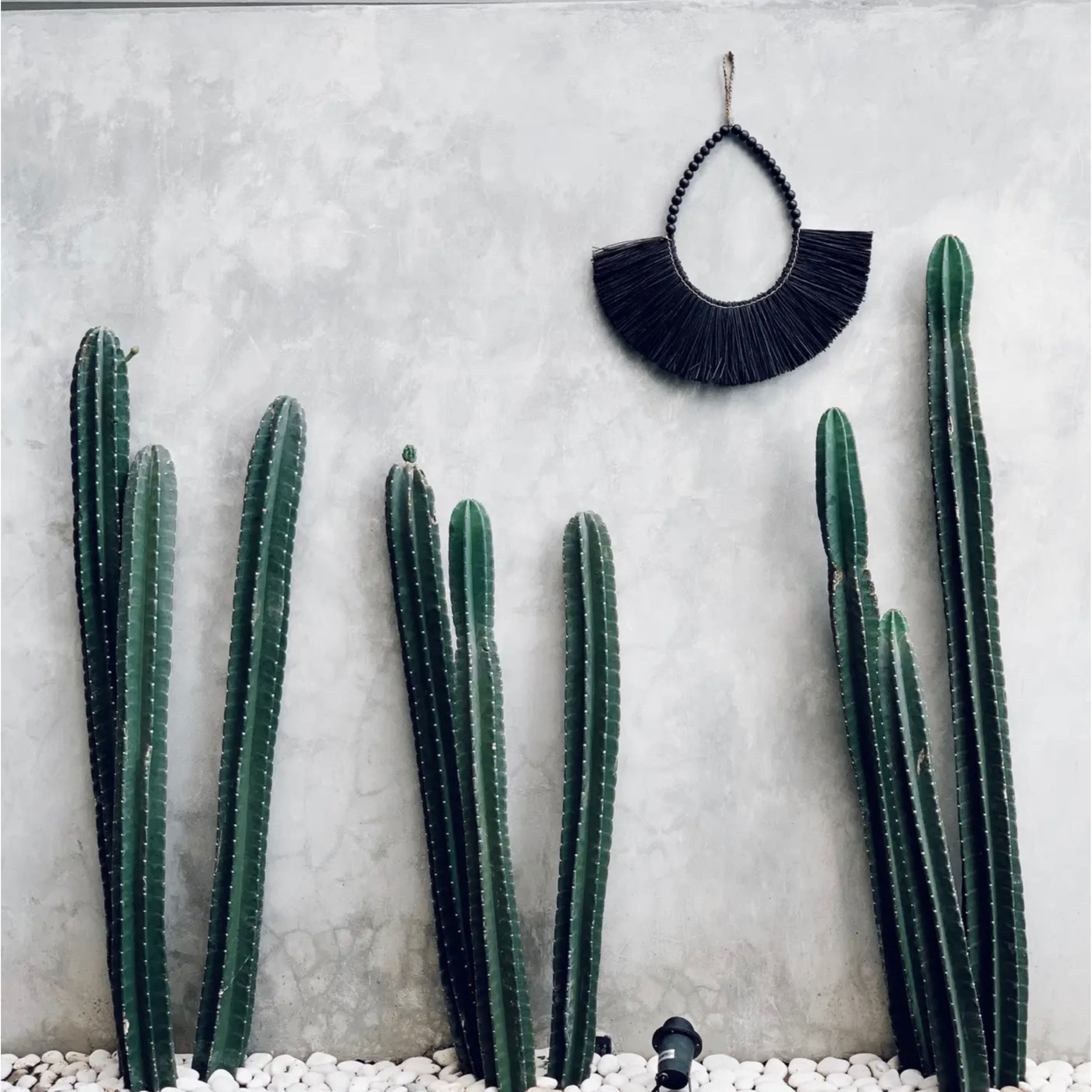 Jingga Allang Black with Beads – Boho Wall Decoration