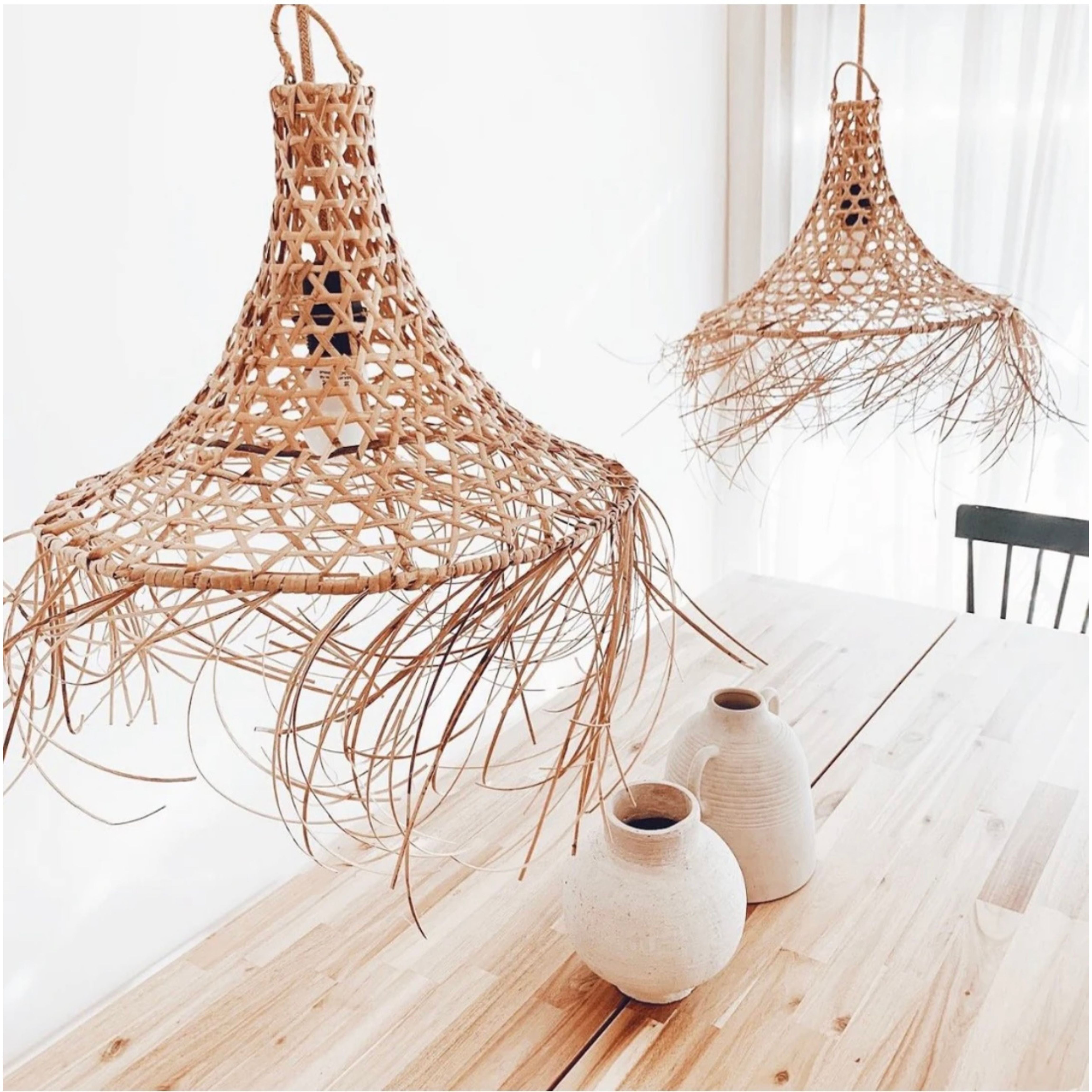 Mangsit Bamboo Lampshade – Small or Medium