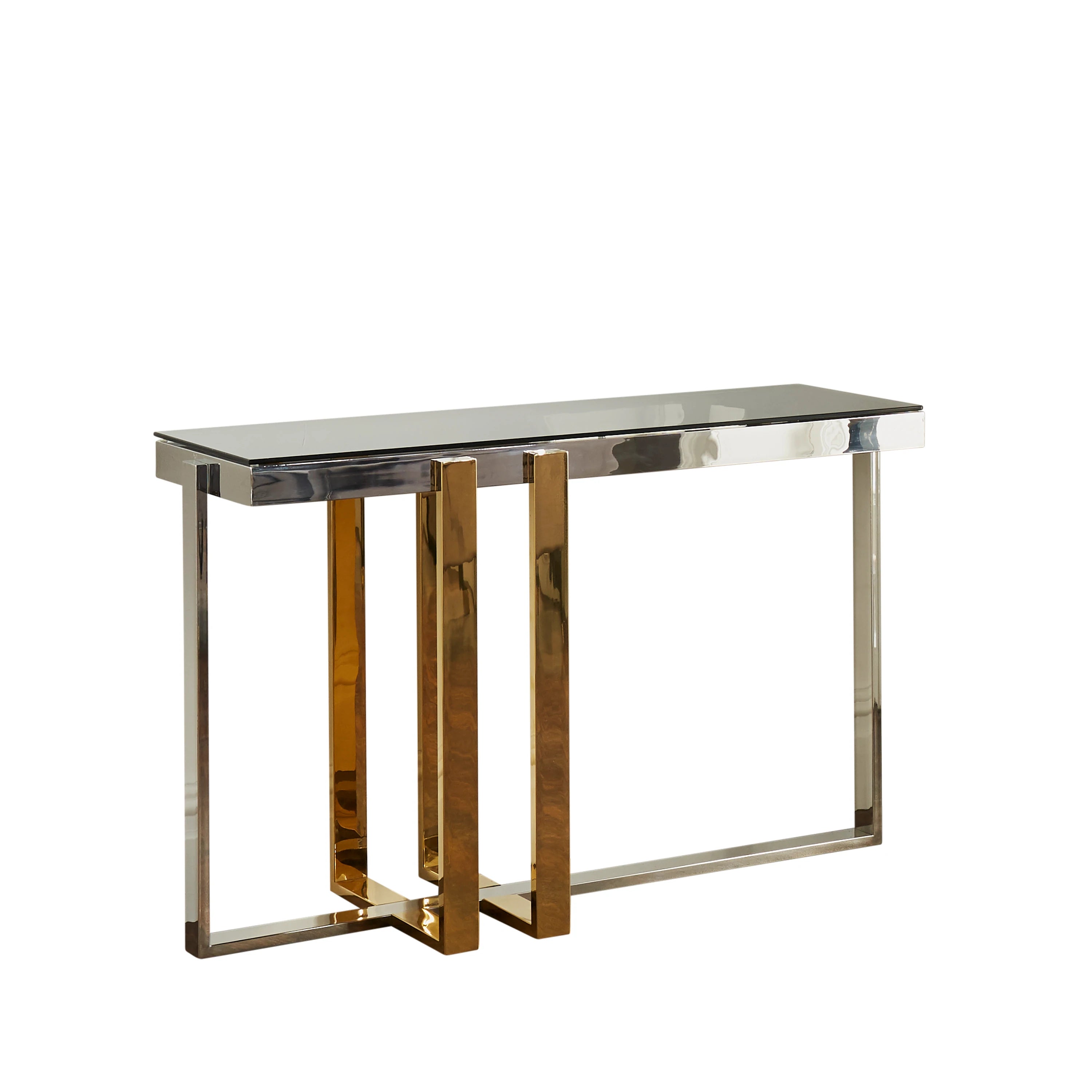Console Table, Nexus Gold and Silver Console Table