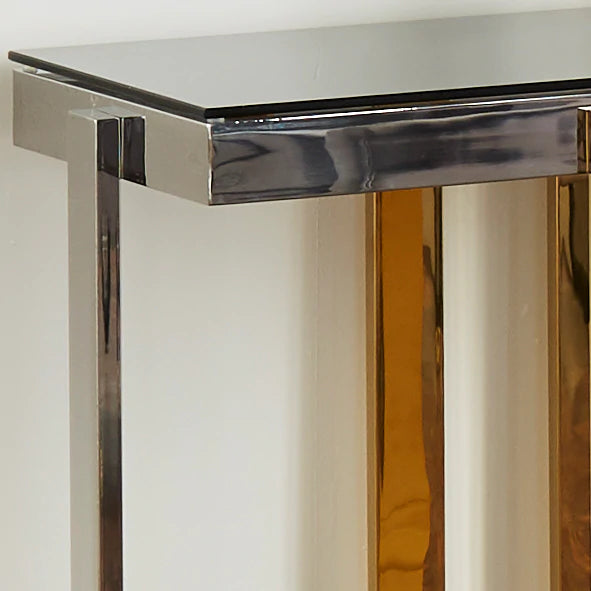 Console Table, Nexus Gold and Silver Console Table