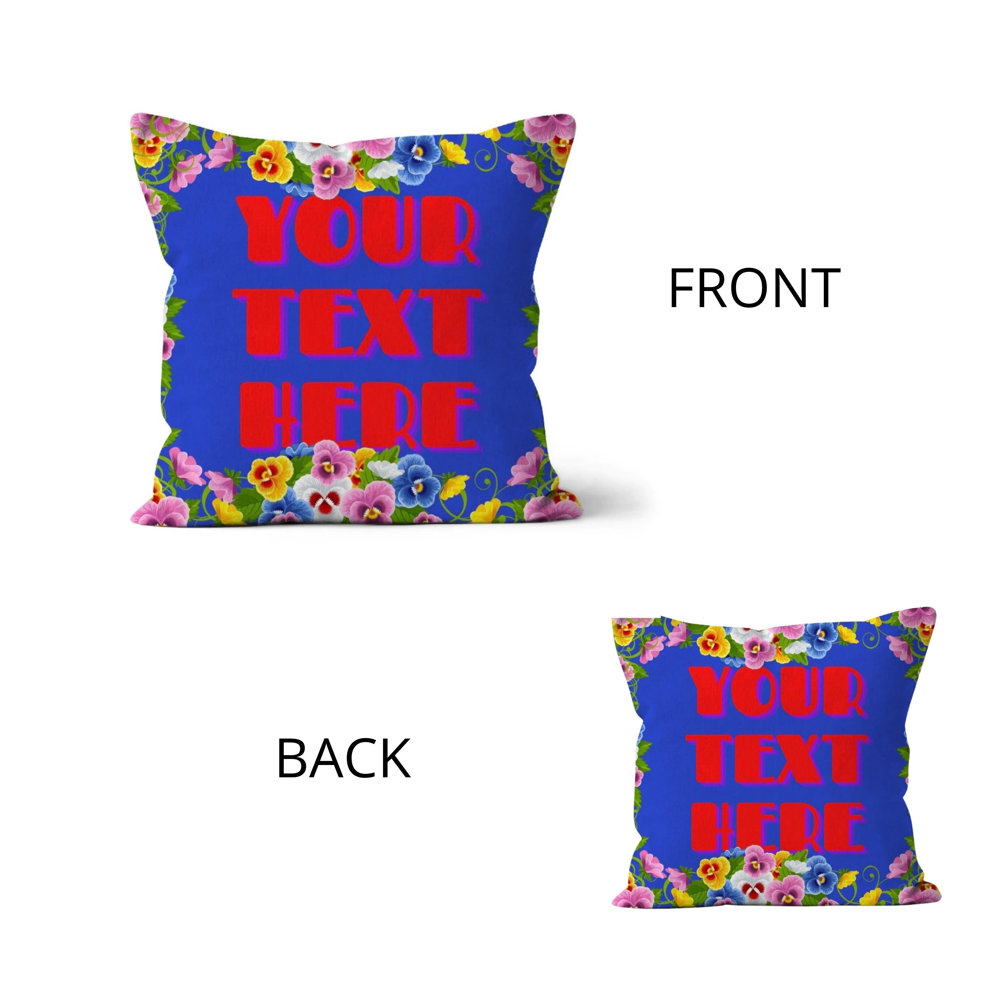 Personalised Love Cushion Print on Both Sides, Cushion Cover with Inner