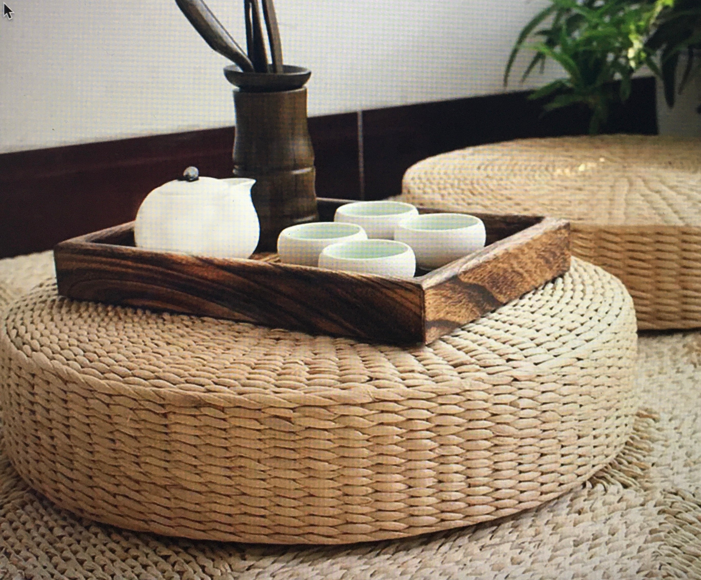 Tatami Round Straw Handwoven Cushion Seat