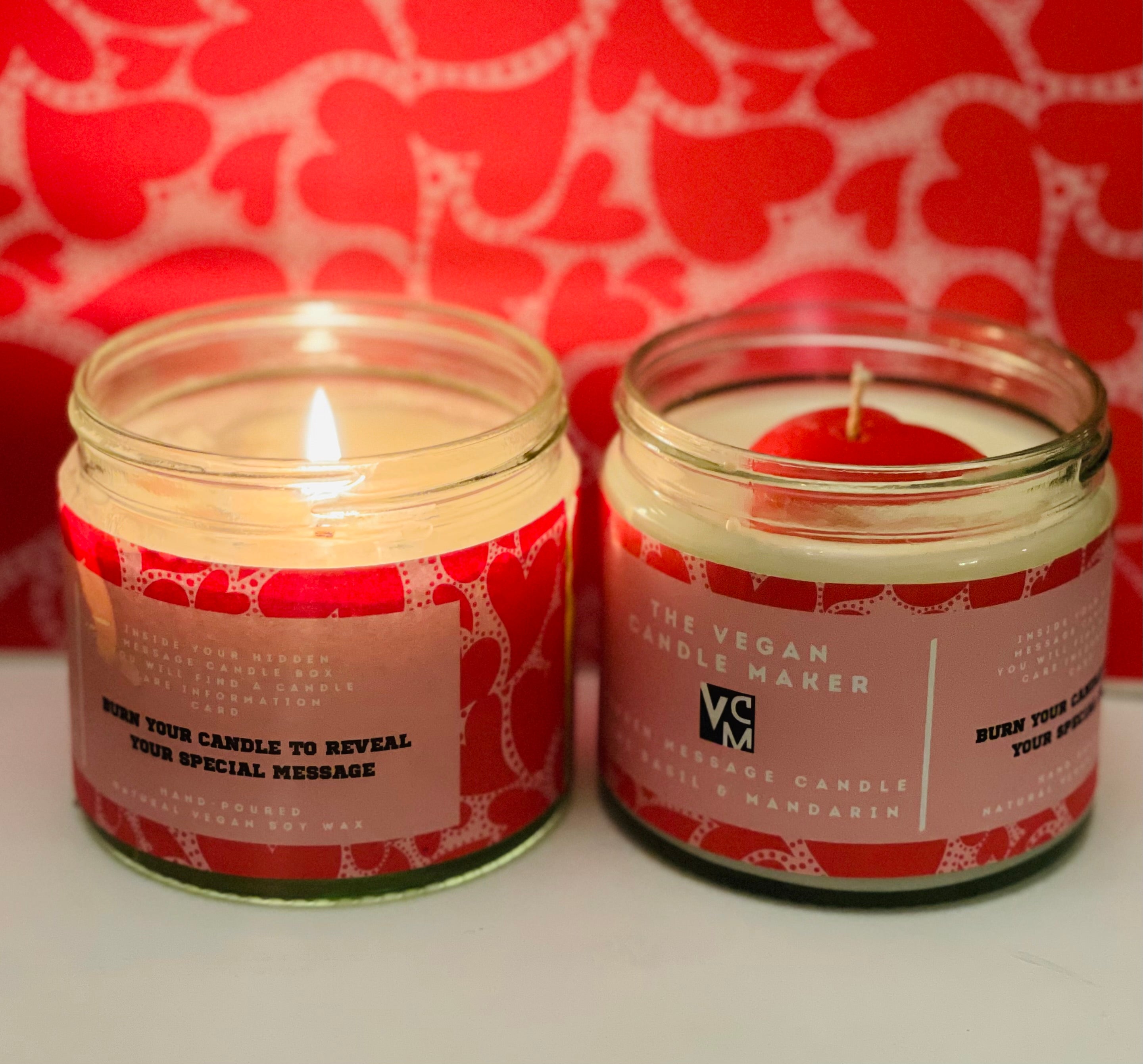 Hidden Message Vegan Soy Candle, "Love You Mum" - Honeysuckle