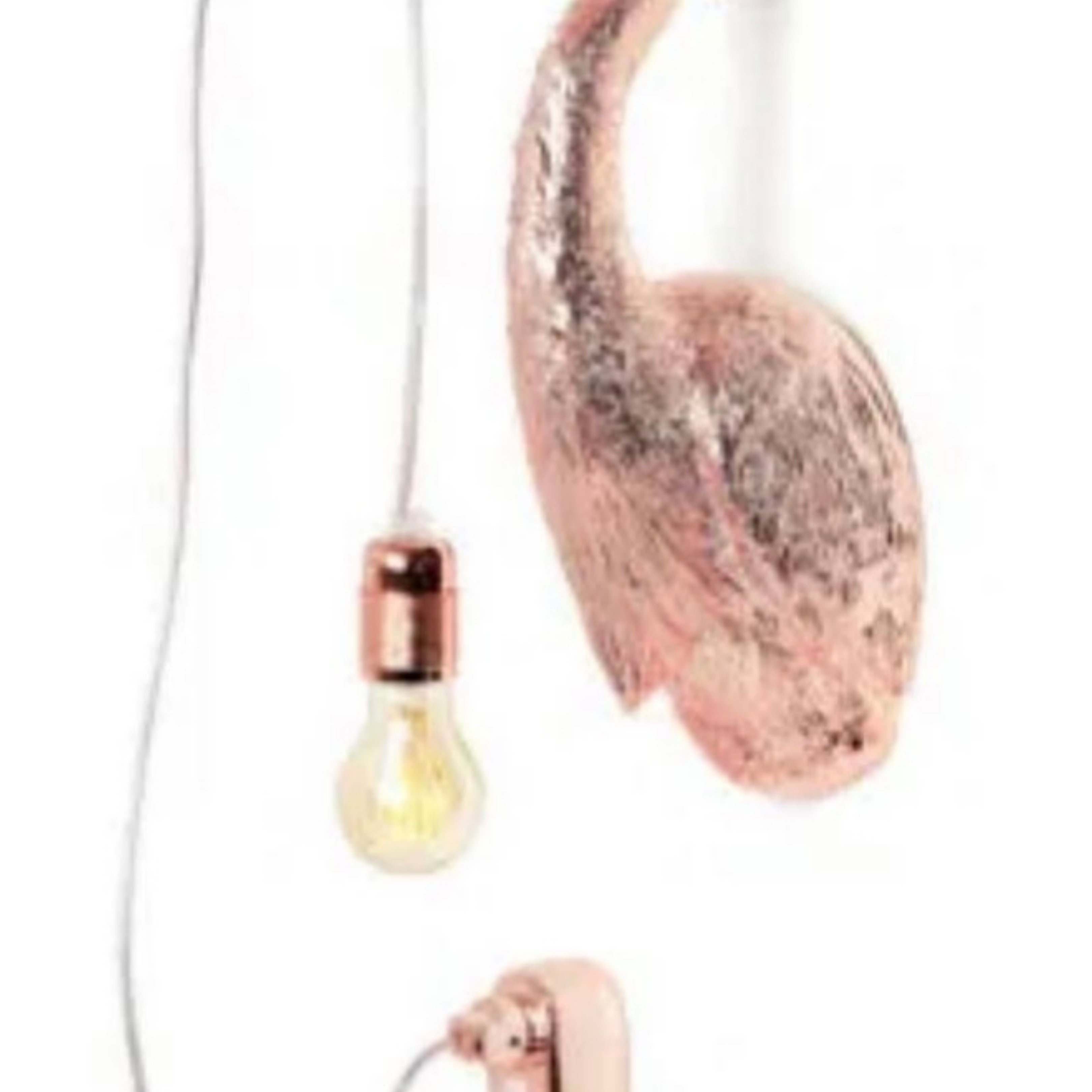 Beautiful Heron Wall Light - Rose Gold