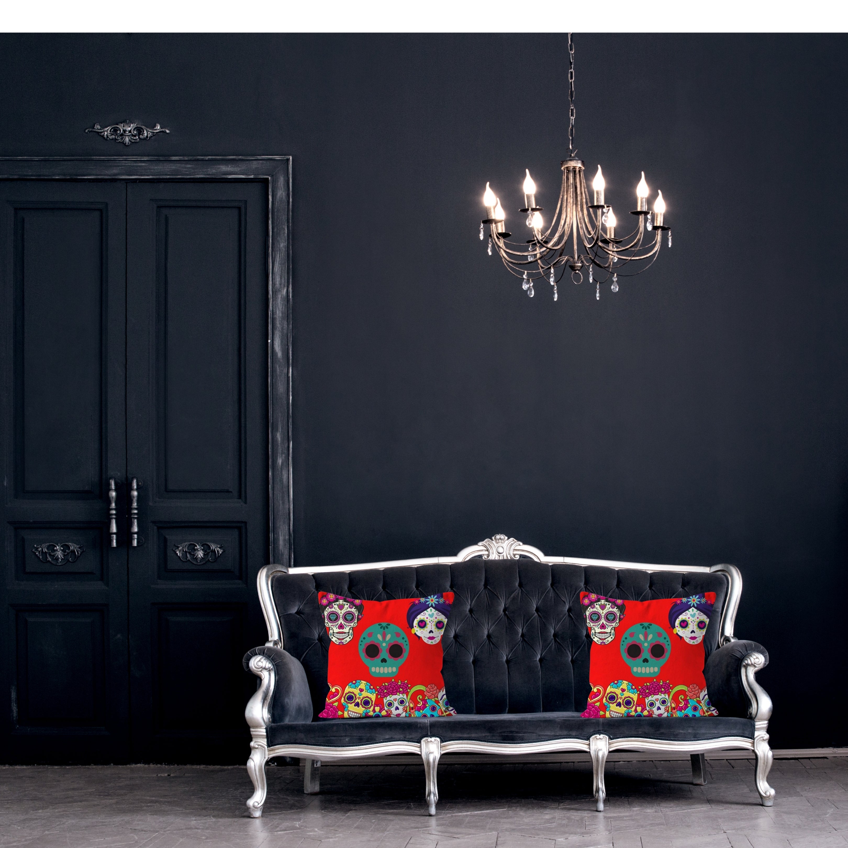 Day of the Dead Scary but Oh So Pretty Cushion