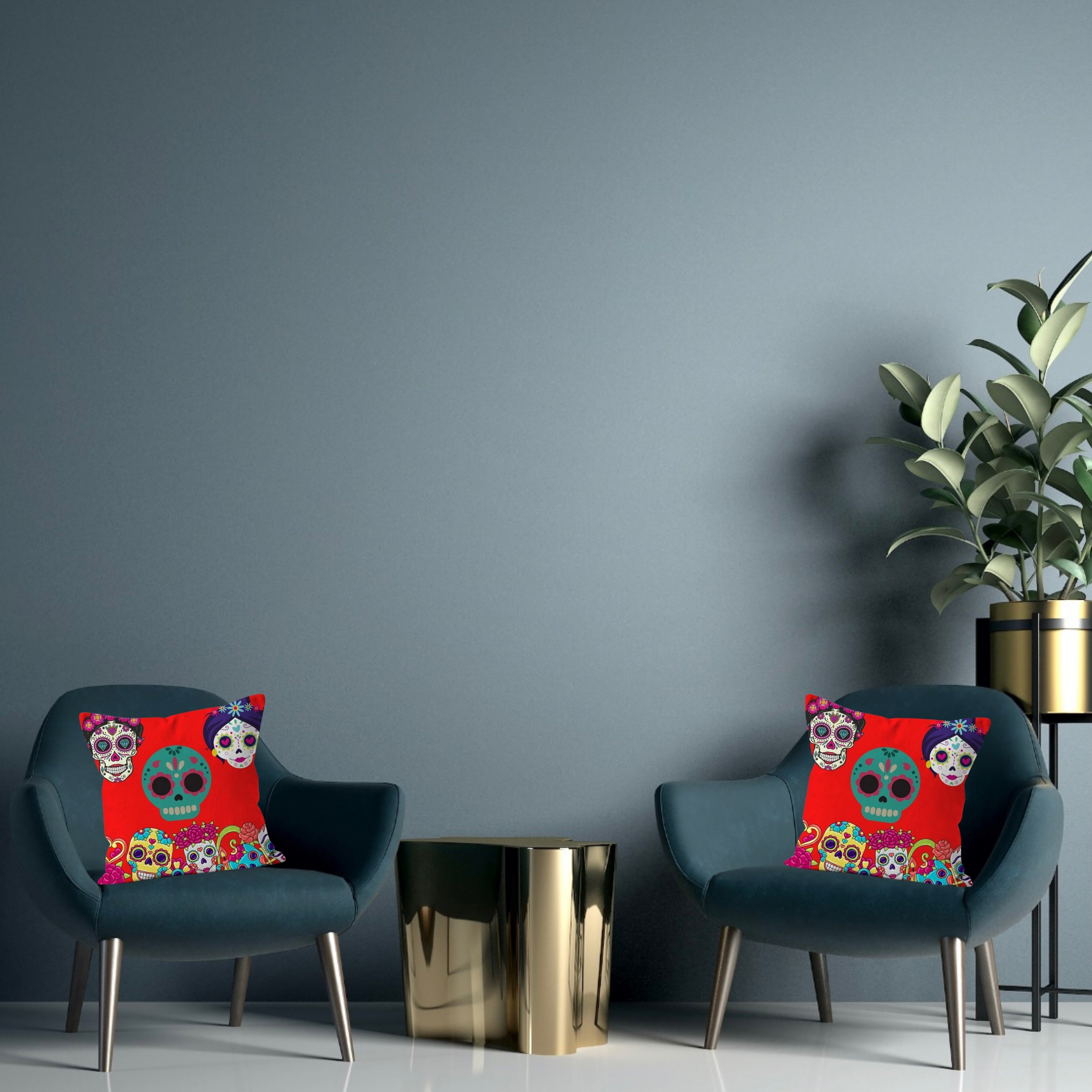 Day of the Dead Scary but Oh So Pretty Cushion