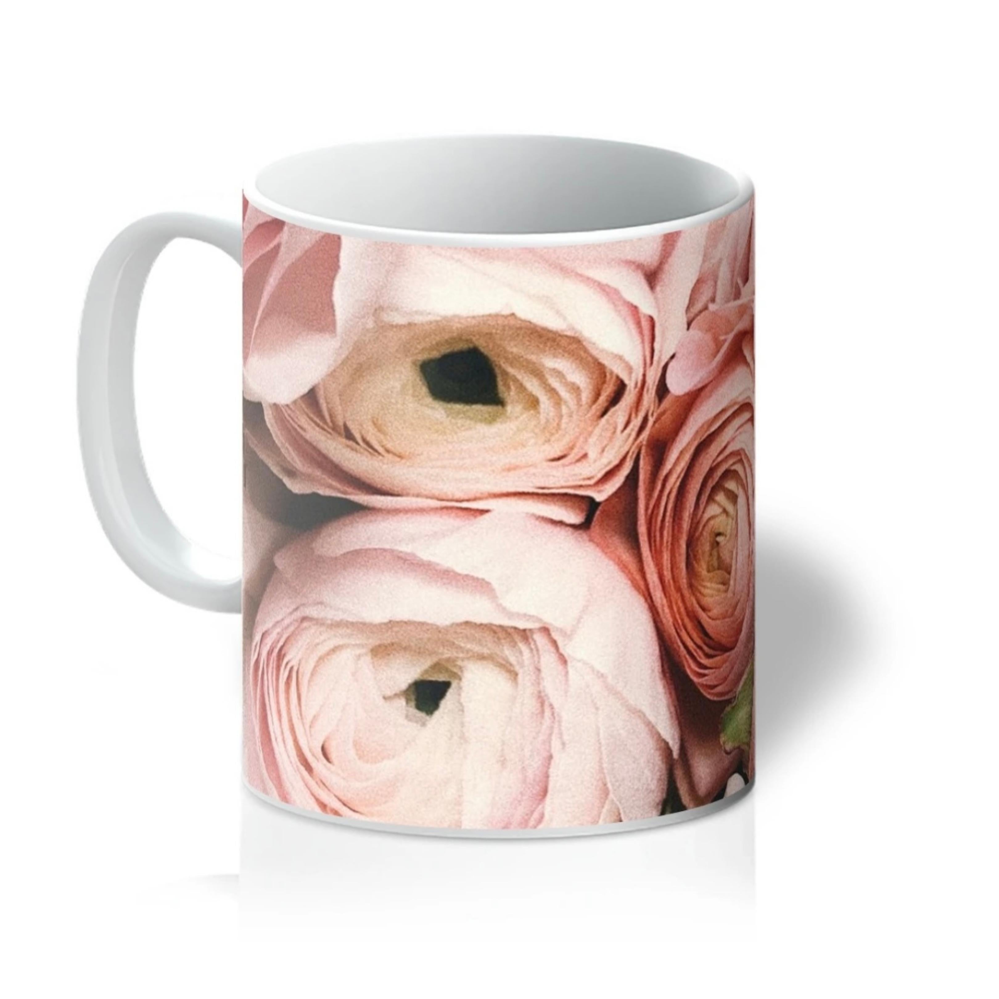 Roses in Shades of Pink Print on Mug