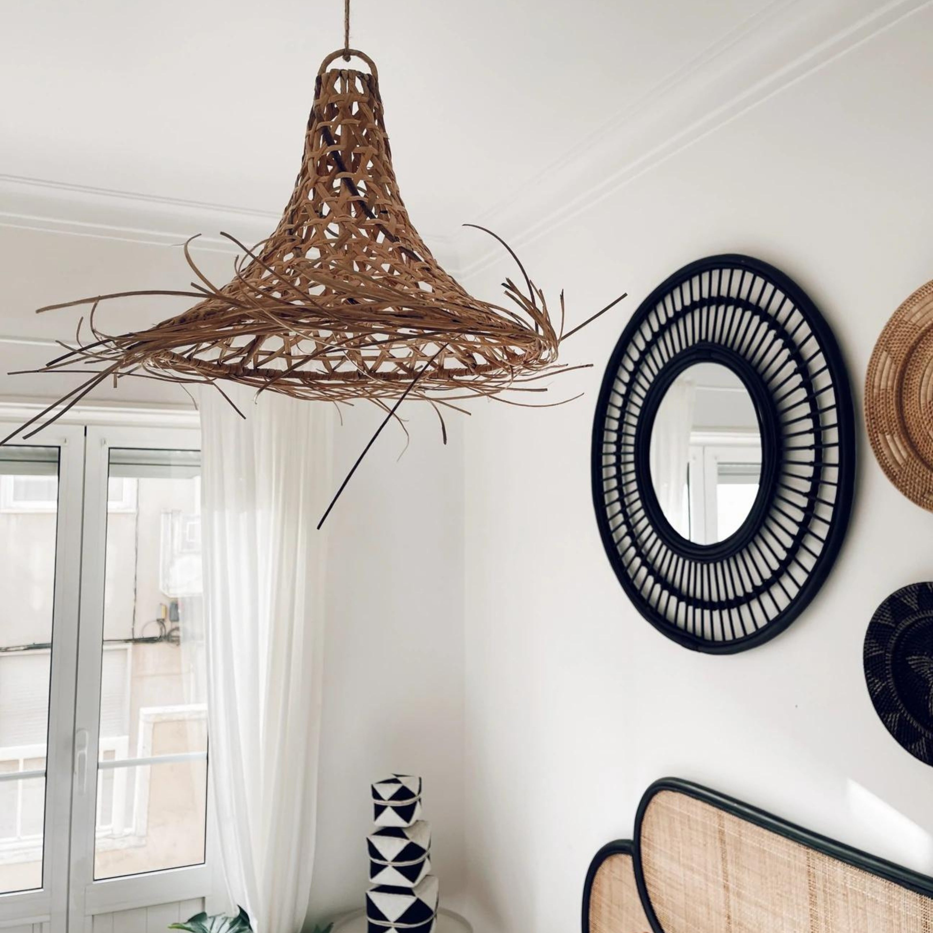 Bamboo Lampshade, Mangsit Lampshade - Size Small