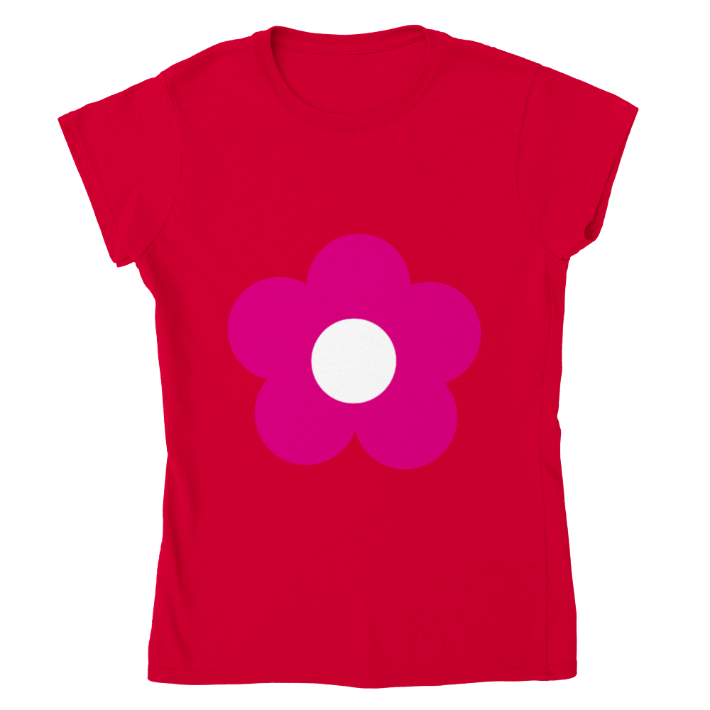 Daisy Print Classic Womens' Crewneck T-shirt