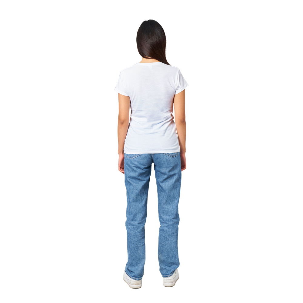 Daisy Print Classic Womens' Crewneck T-shirt