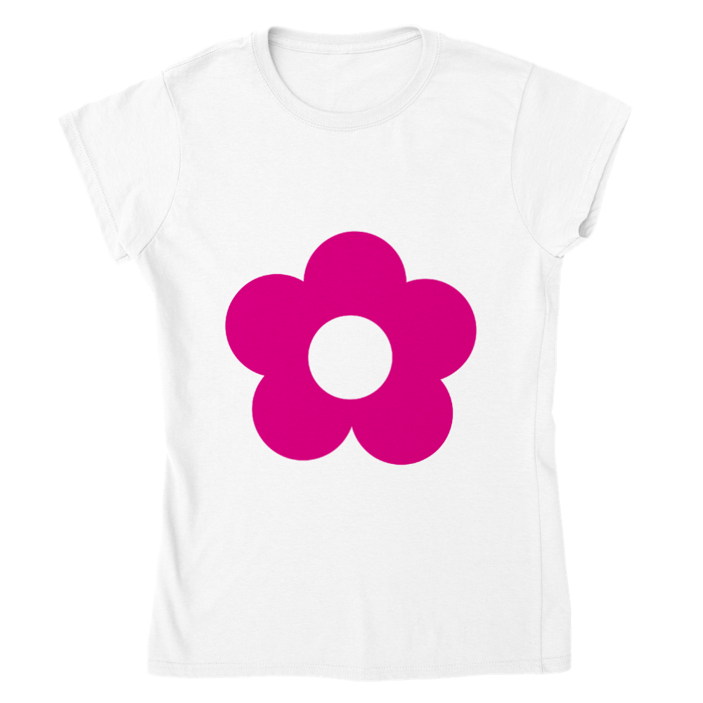 Daisy Print Classic Womens' Crewneck T-shirt