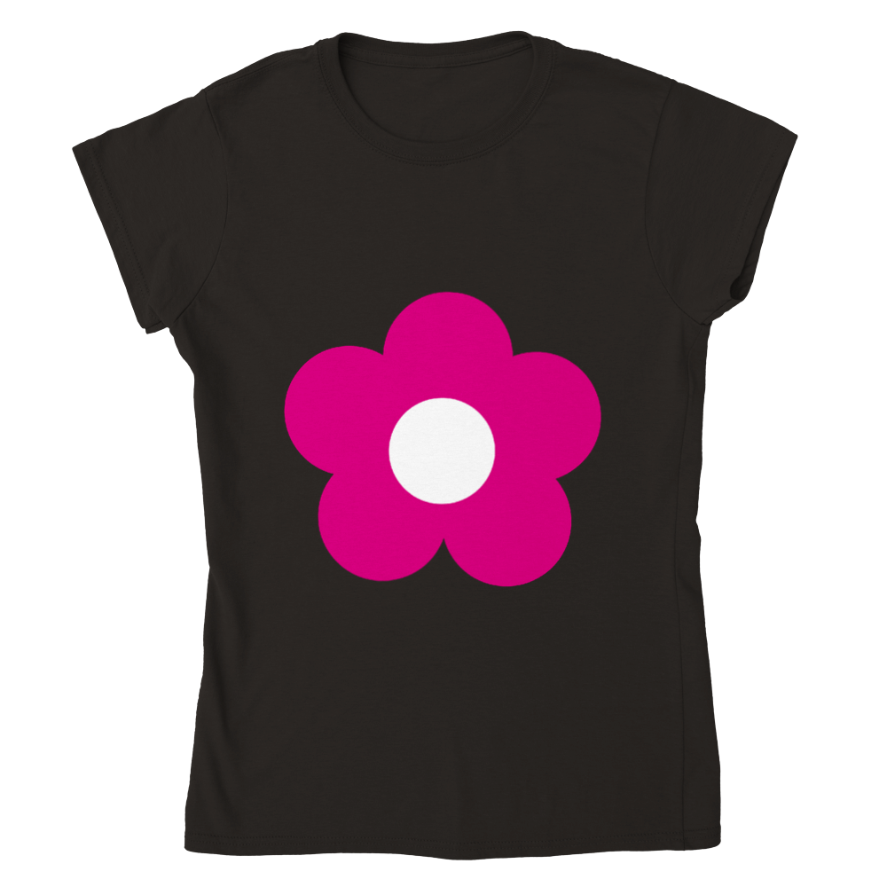 Daisy Print Classic Womens' Crewneck T-shirt