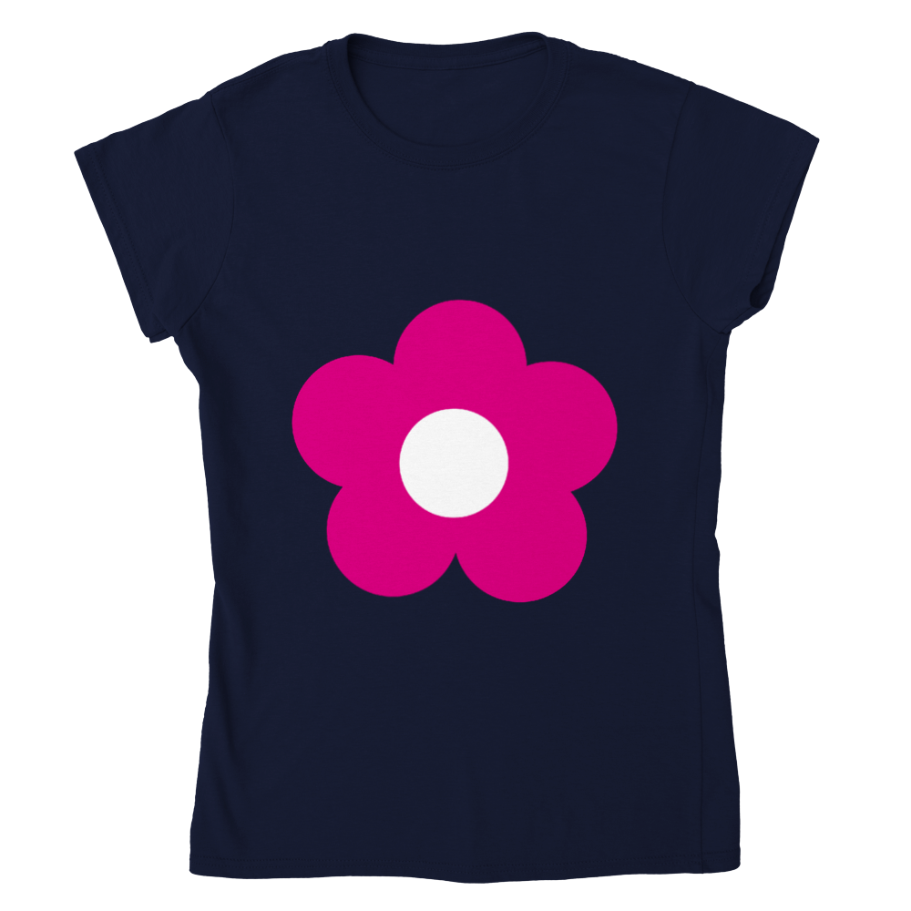 Daisy Print Classic Womens' Crewneck T-shirt