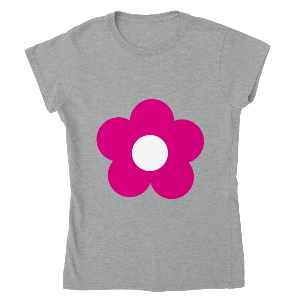 Daisy Print Classic Womens' Crewneck T-shirt