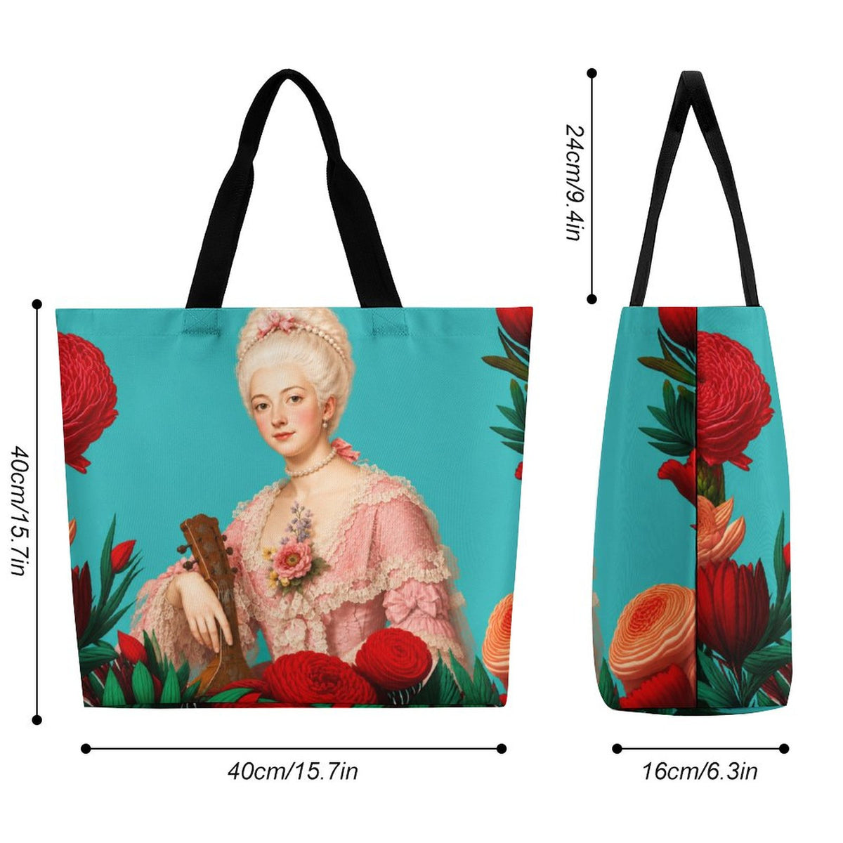 LargTe One Shoulder Shopping Bag (All-Over Printing)
