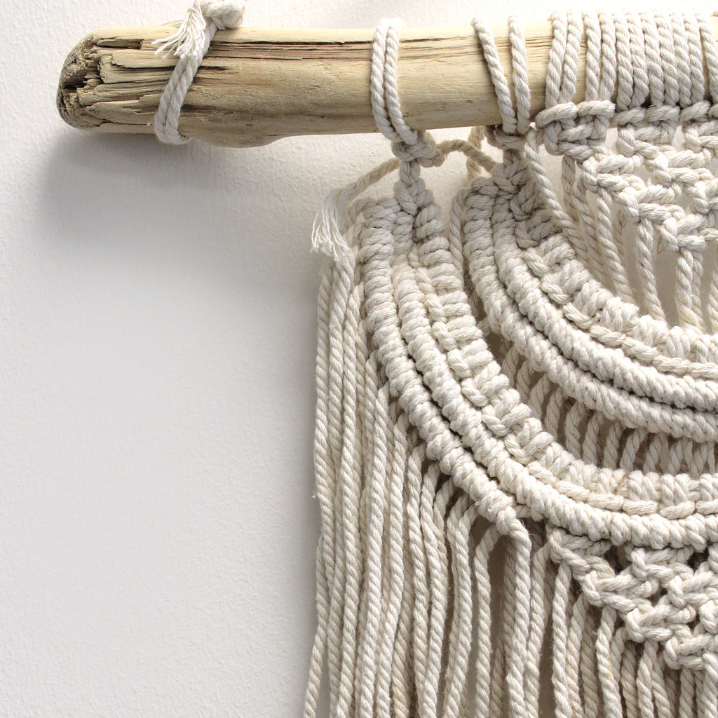 Handmade Macrame Wall Hanging - Two Waves Image 4