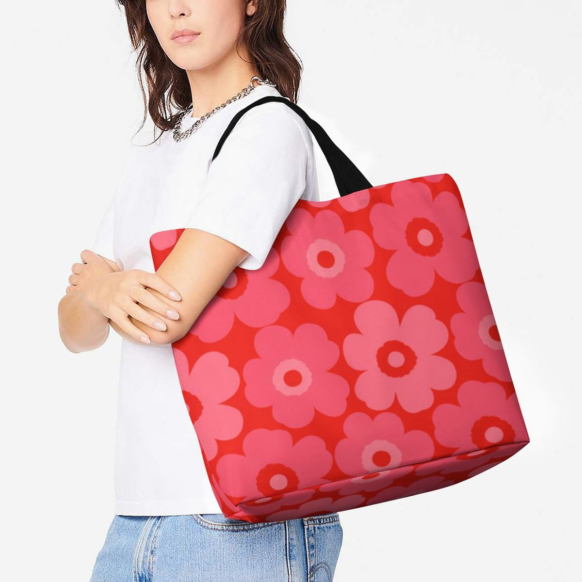 Large One Shoulder Shopping Bag (All-Over Printing)