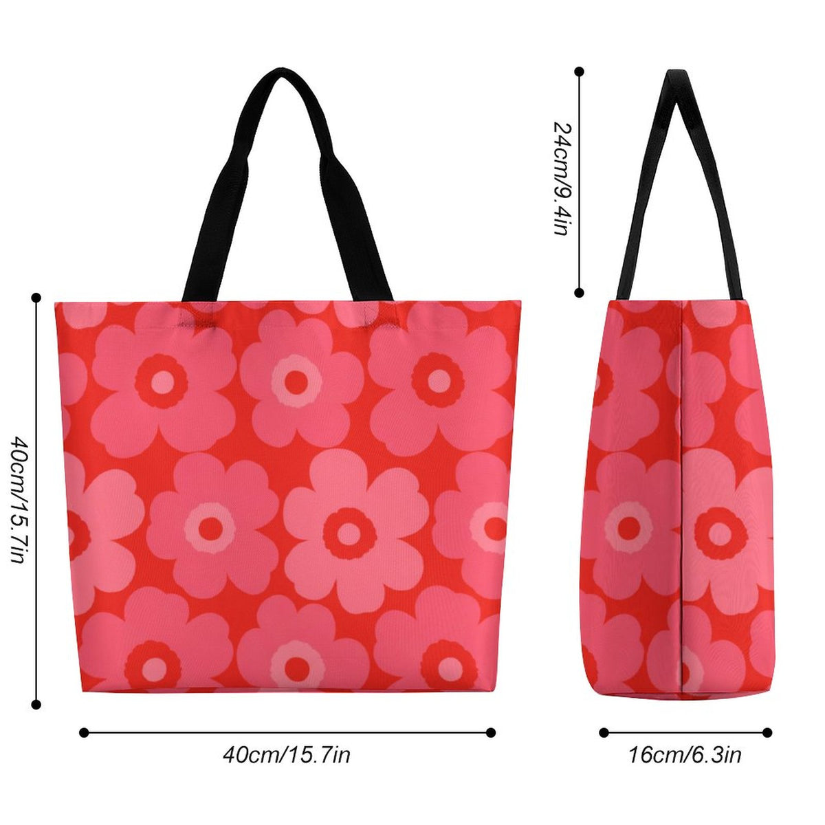 Large One Shoulder Shopping Bag (All-Over Printing)