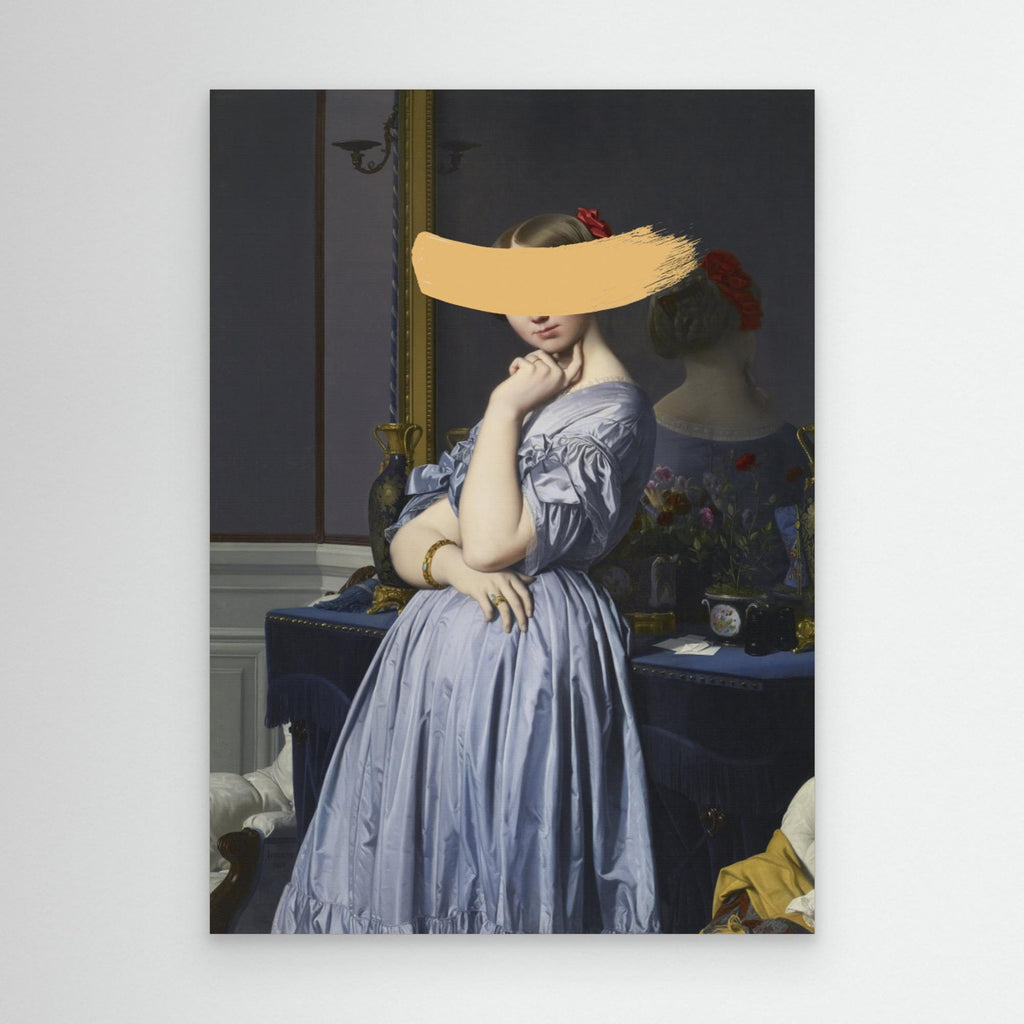 Classic Oil Painting and Yellow Splash by The Art Concept 