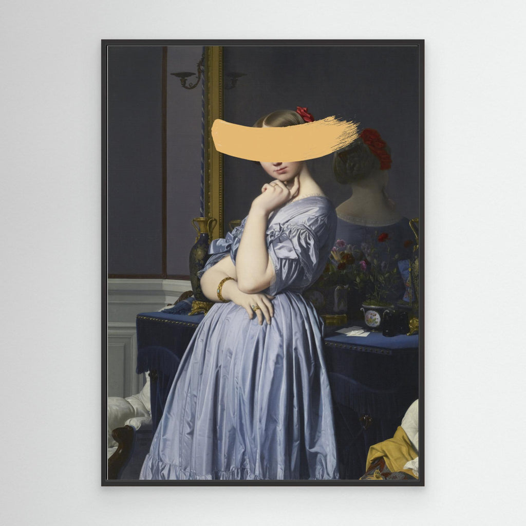 Classic Oil Painting and Yellow Splash by The Art Concept