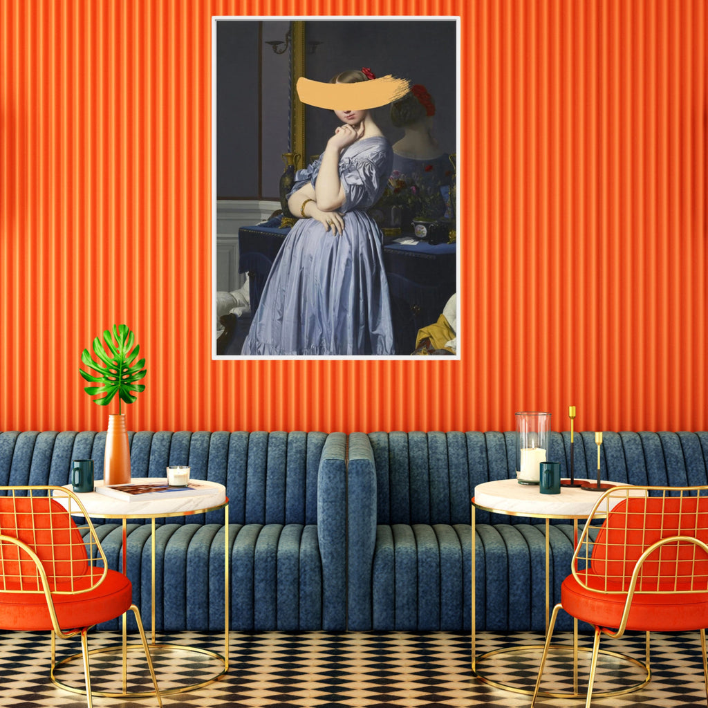 Classic Oil Painting and Yellow Splash by The Art Concept