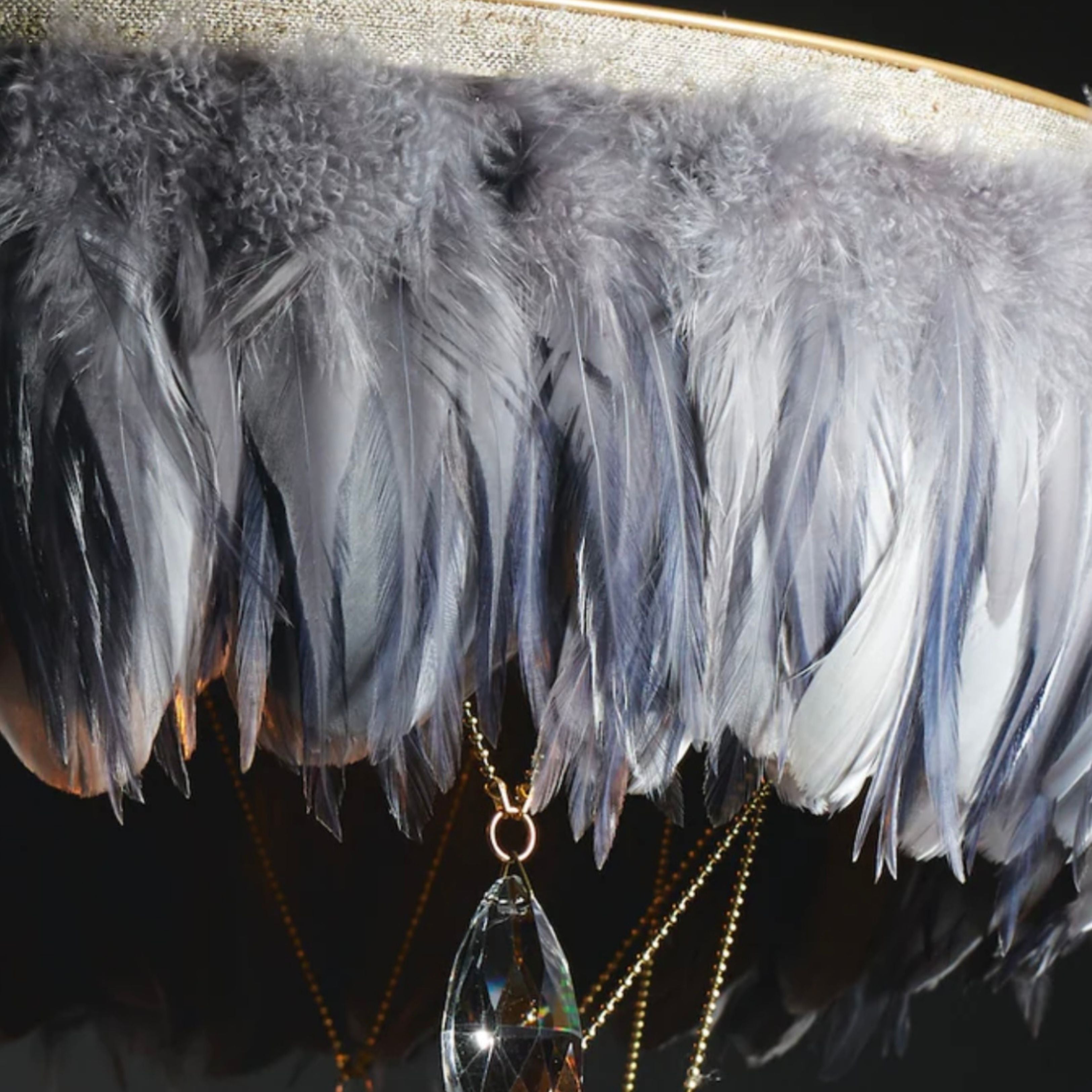 Gloria Feather Light Shade – Two-Tone Grey