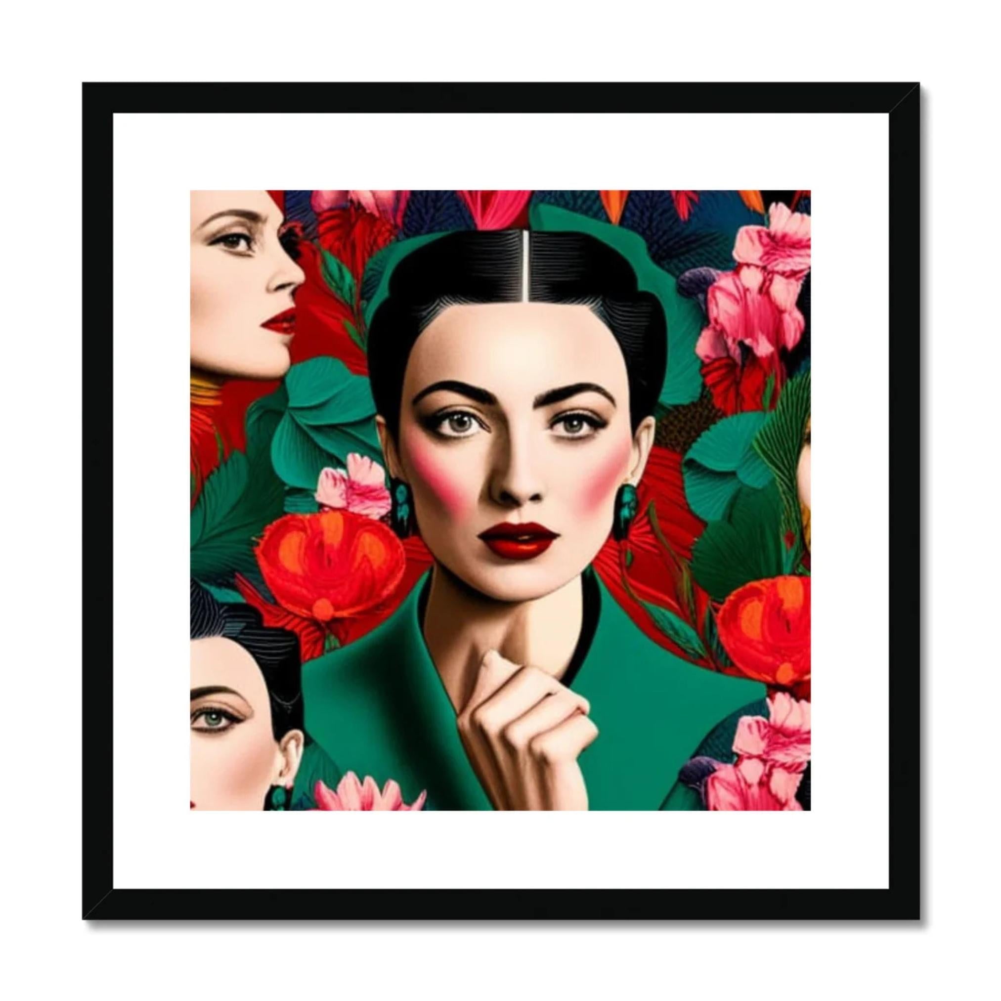Vivienne – Bold in Bloom Portrait – Framed Print