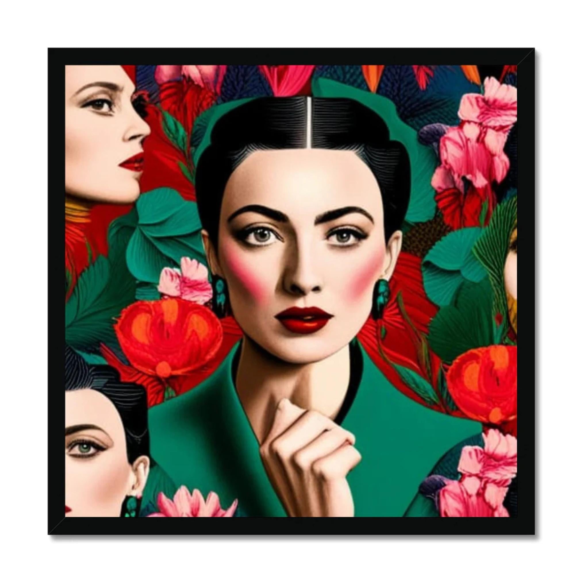 Vivienne – Bold in Bloom Portrait – Framed Print