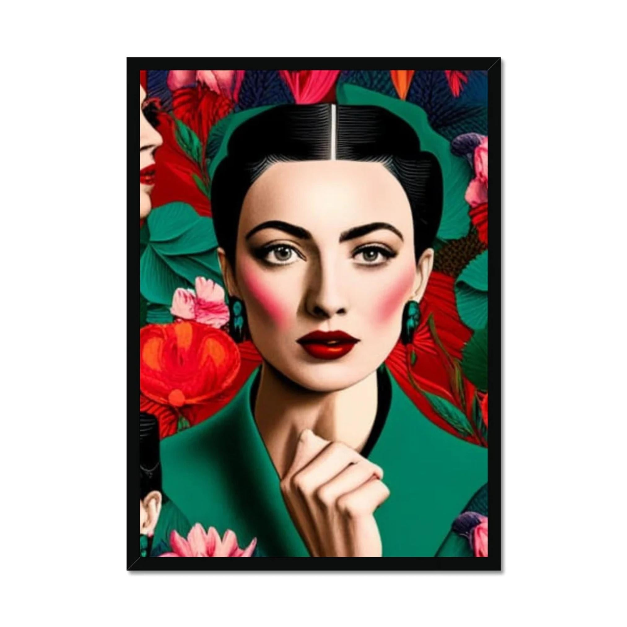 Vivienne – Bold in Bloom Portrait – Framed Print