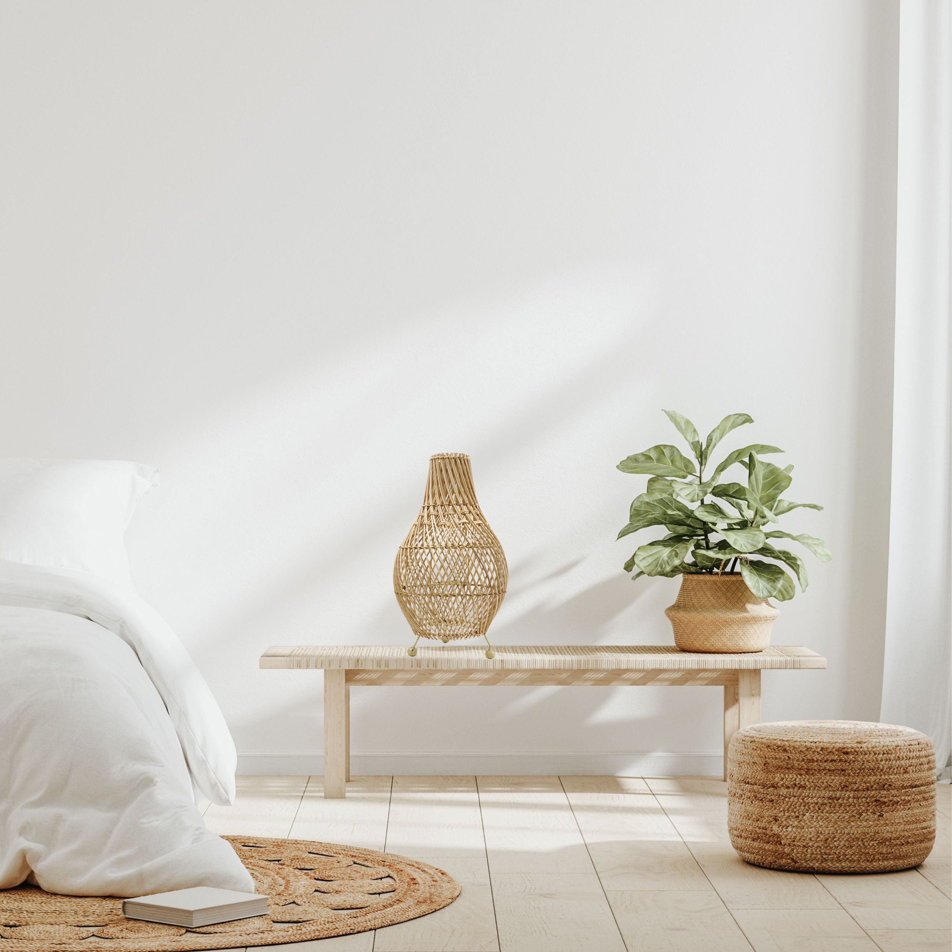 Handwoven Rattan Table Lamps - Natural Image 2