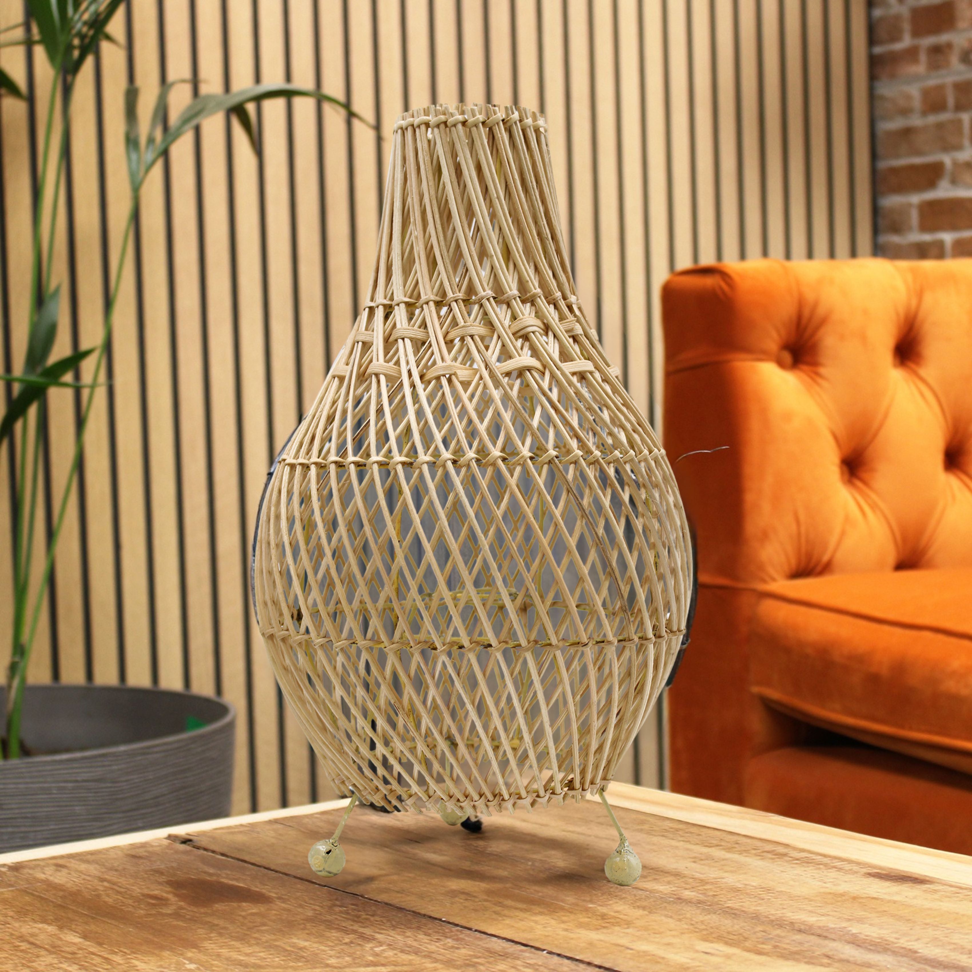 Handwoven Rattan Table Lamps - Natural Image 5
