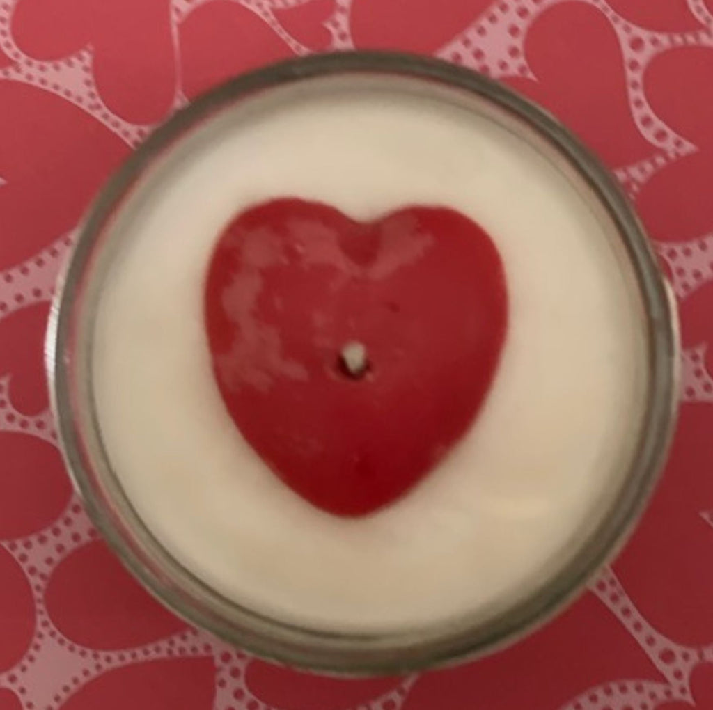 Hidden Message Vegan Soy Candle, Be My Valentine - Strawberries & Cream