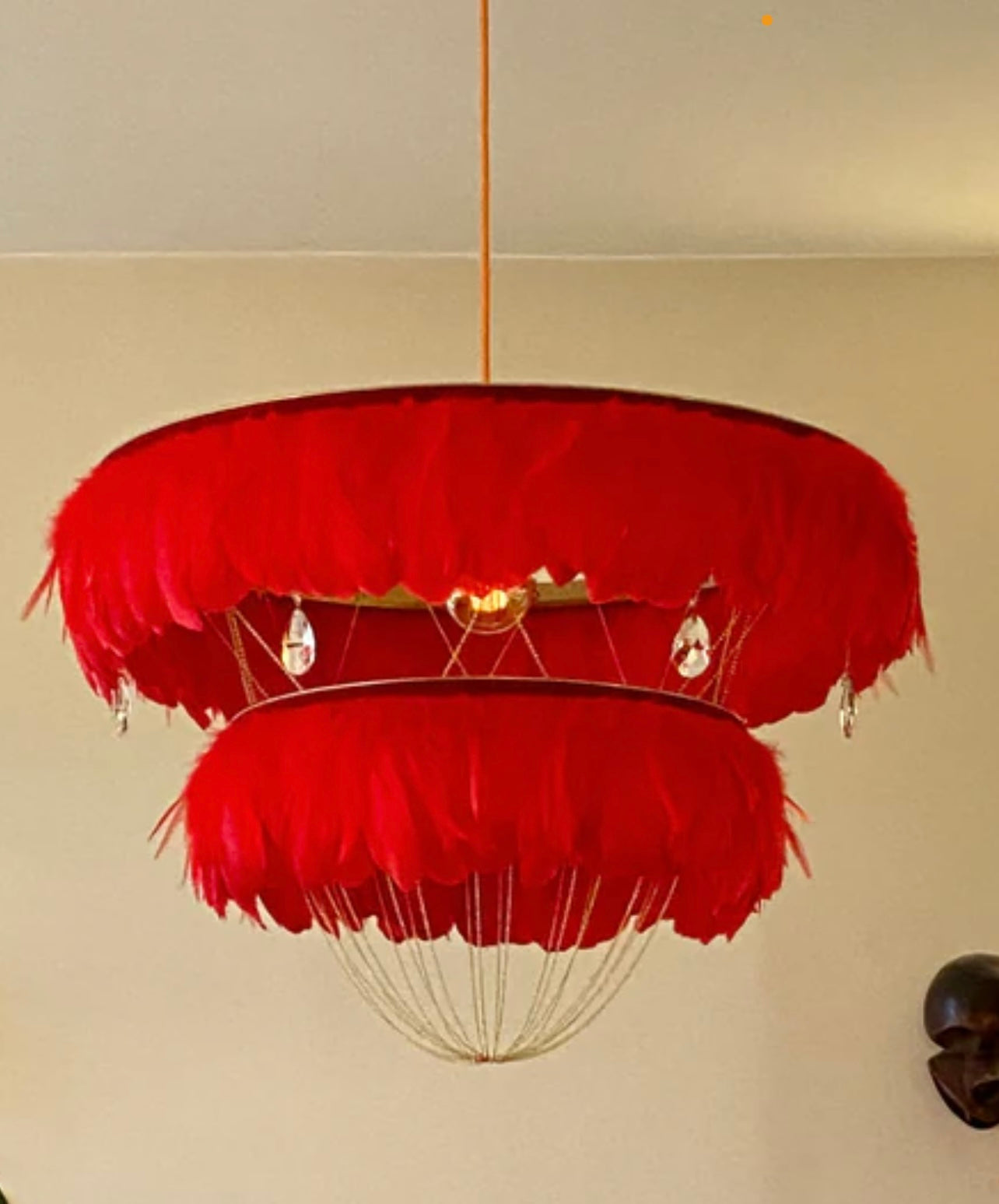 The Bertie Lampshade in Vibrant Red