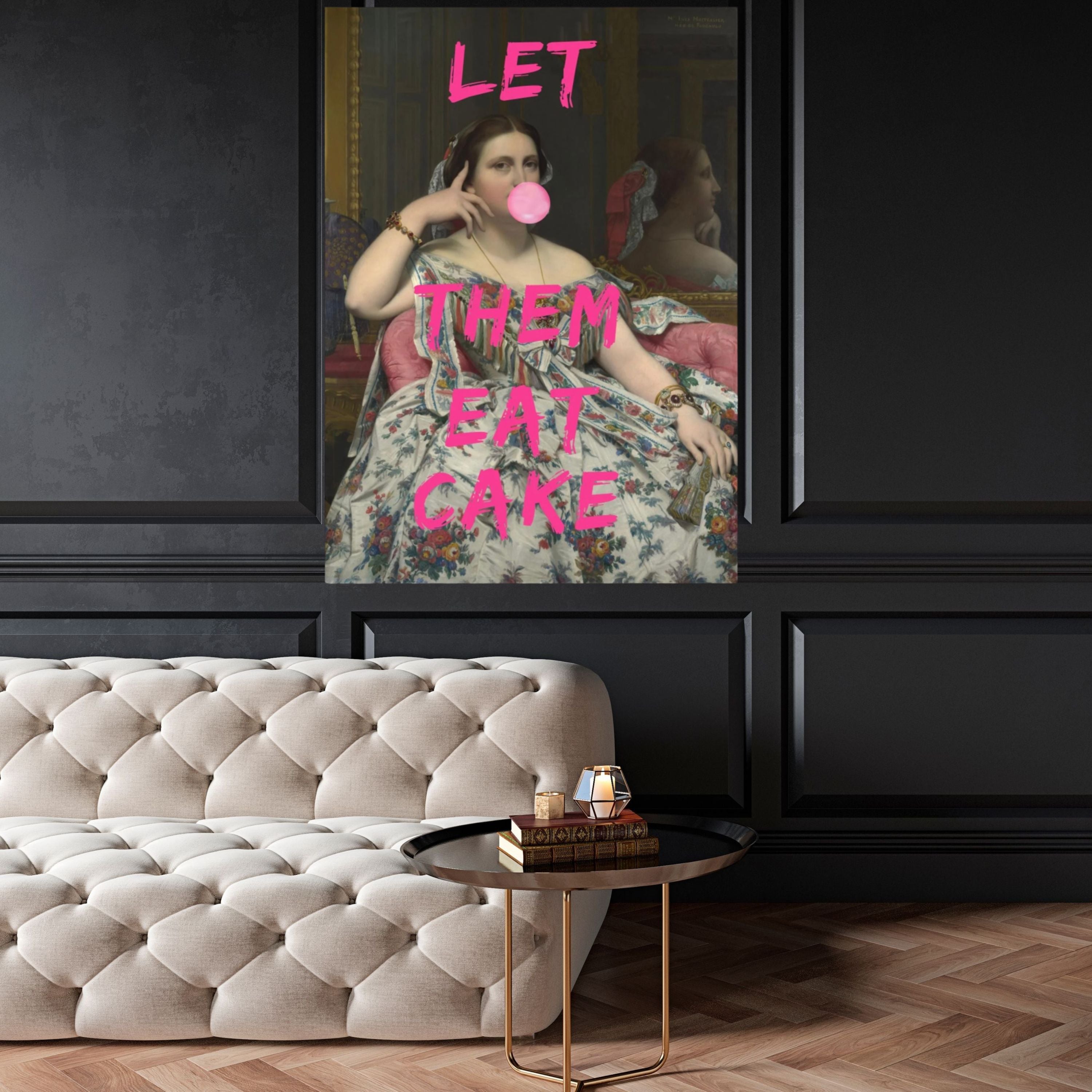Let Them Eat Cake, Bubble Gum Vintage Portrait by The Art Concept