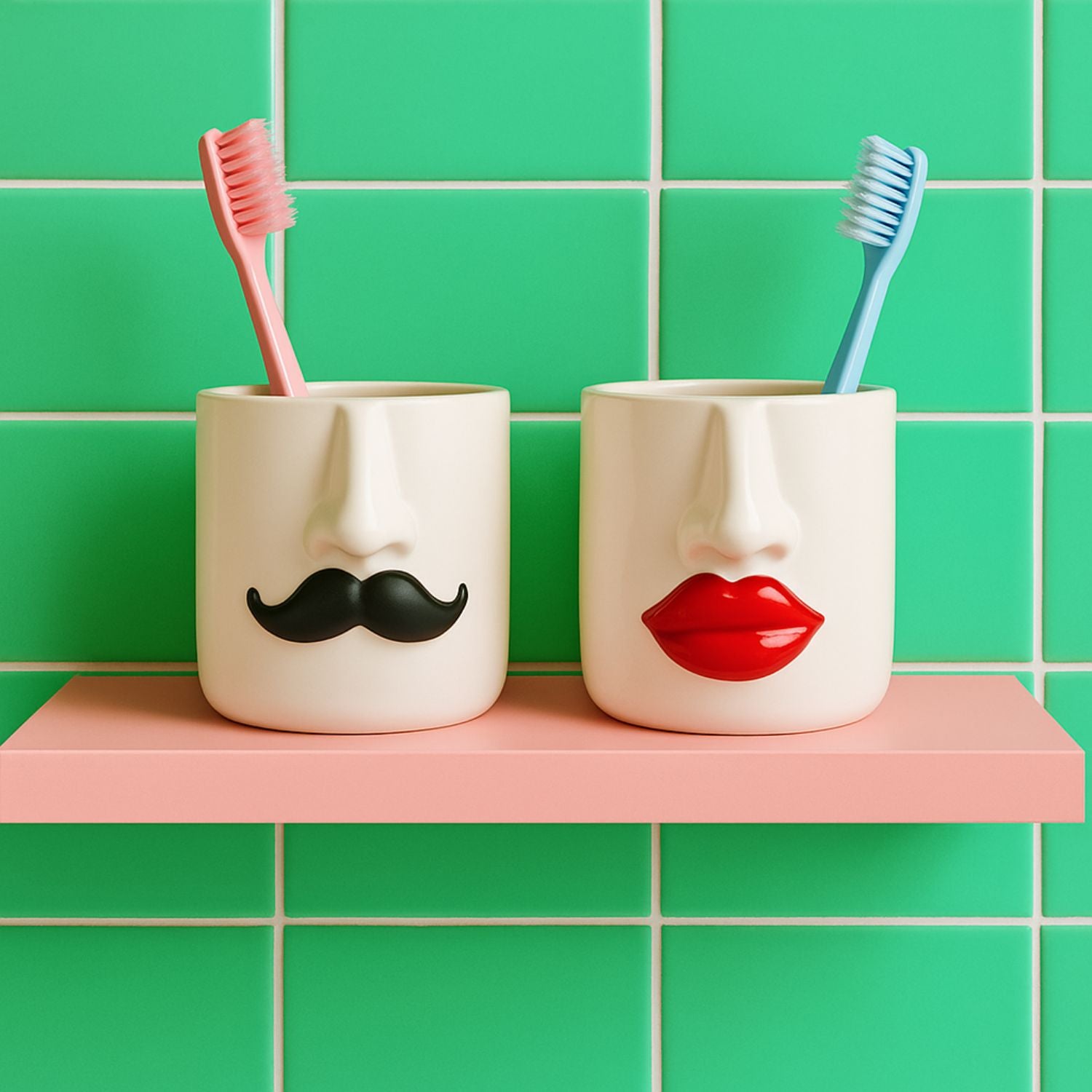 Mr & Mrs White Ceramic Pots – Set of 2