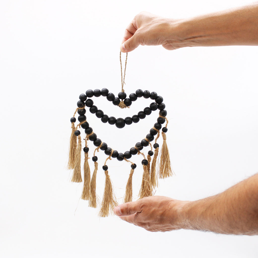 Small Beaded Heart Mobile Image 4