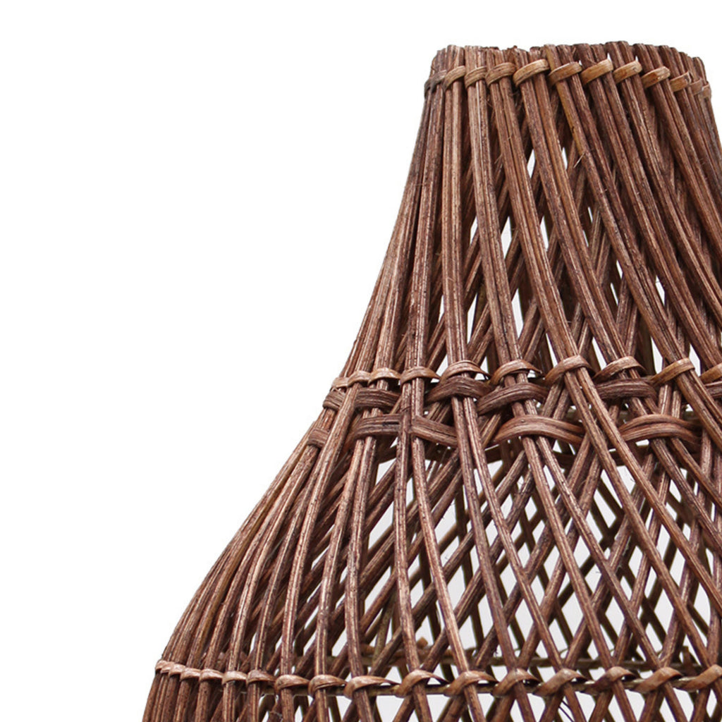 Handwoven Rattan Table Lamps -Dark Brown Image 3