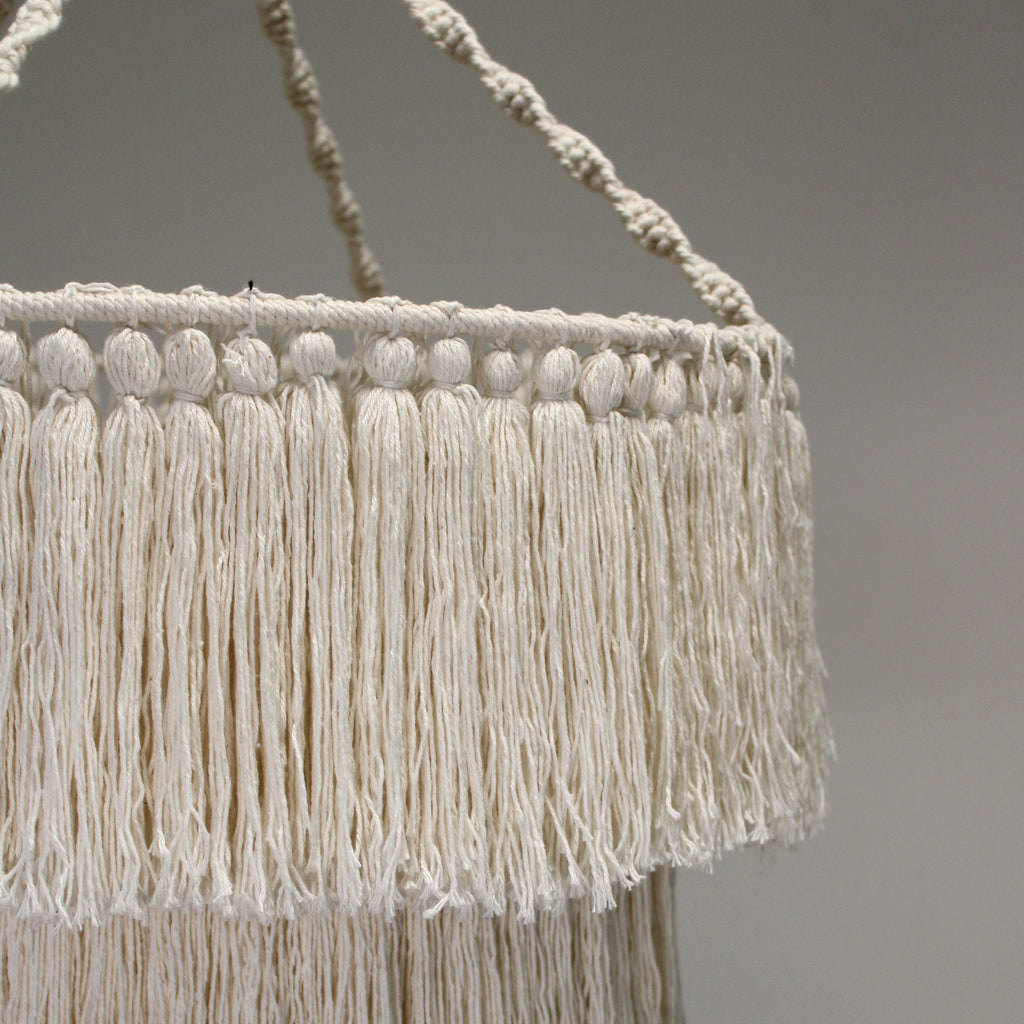 Boho Luxe Macramé Chandelier - Natural Image 4