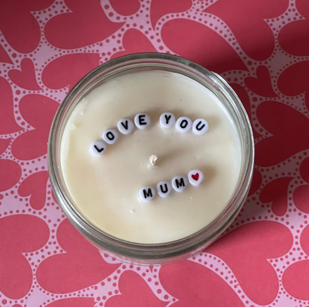 Hidden Message Vegan Soy Candle, "Love You Mum" - Orange Blossom