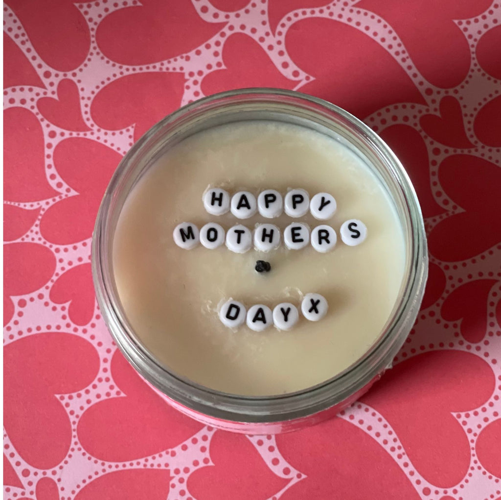 Hidden Message Vegan Soy Candle, "Happy Mother's Day" - Honeysuckle